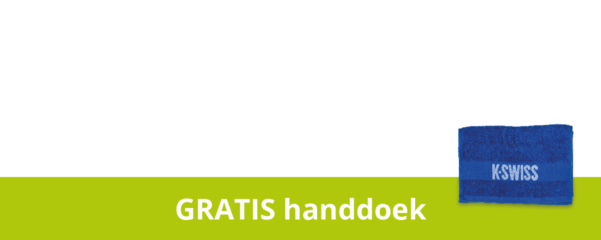 Gratis handdoek bij aanschaf van tennis schoenen 