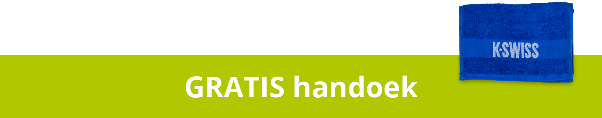 Gratis handdoek bij aanschaf van tennis schoenen 
