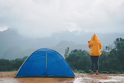 Onweer op de camping