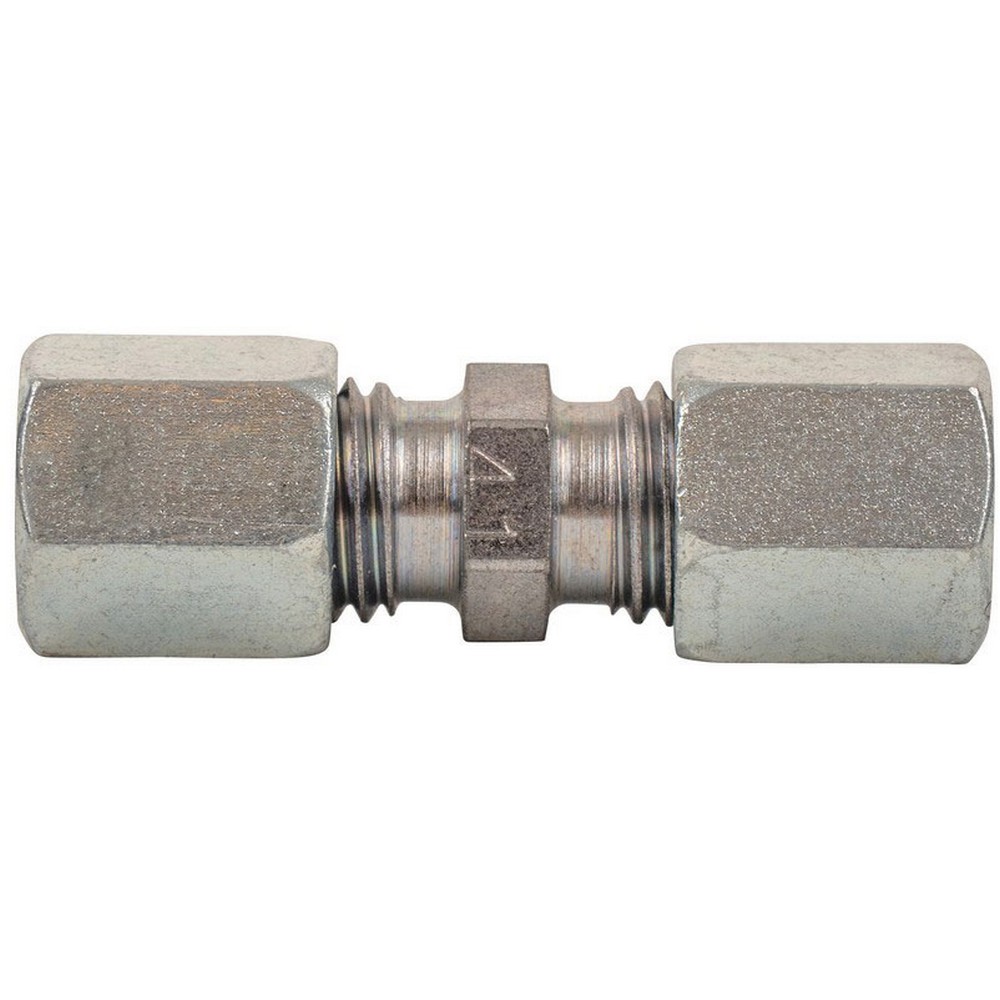 DWS rechte knelkoppeling 6 mm staal 