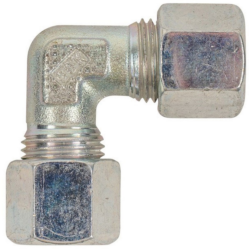 DWS haakse knelkoppeling 8 mm staal 