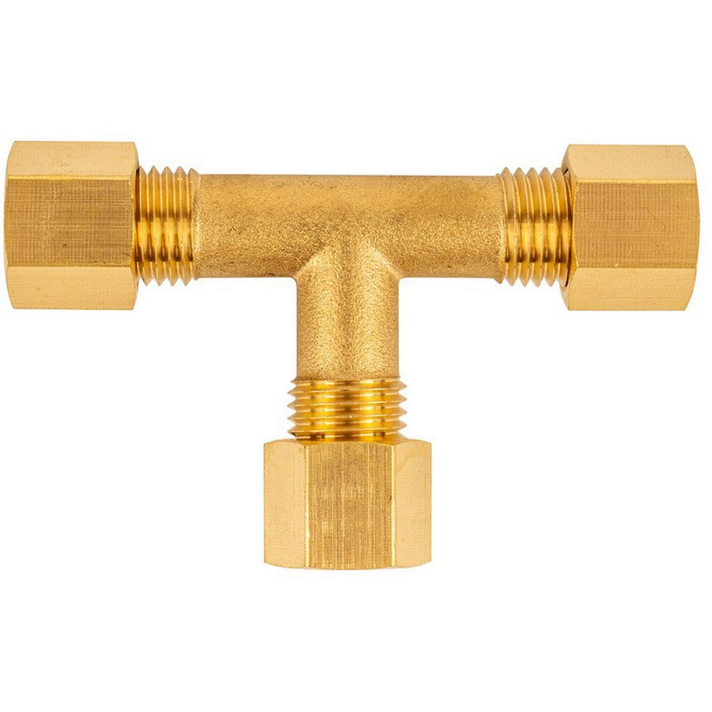 DWS T-stuk knelkoppeling 8 mm messing 