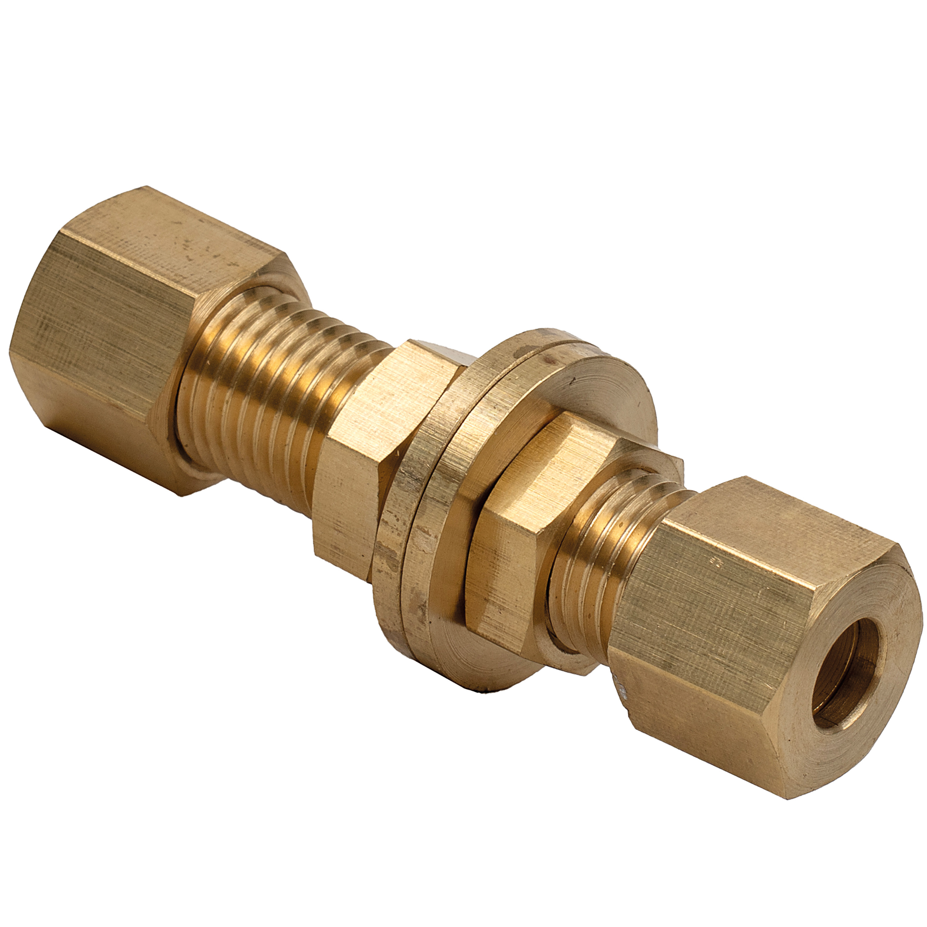 DWS rechte schotkoppeling 8 mm messing 