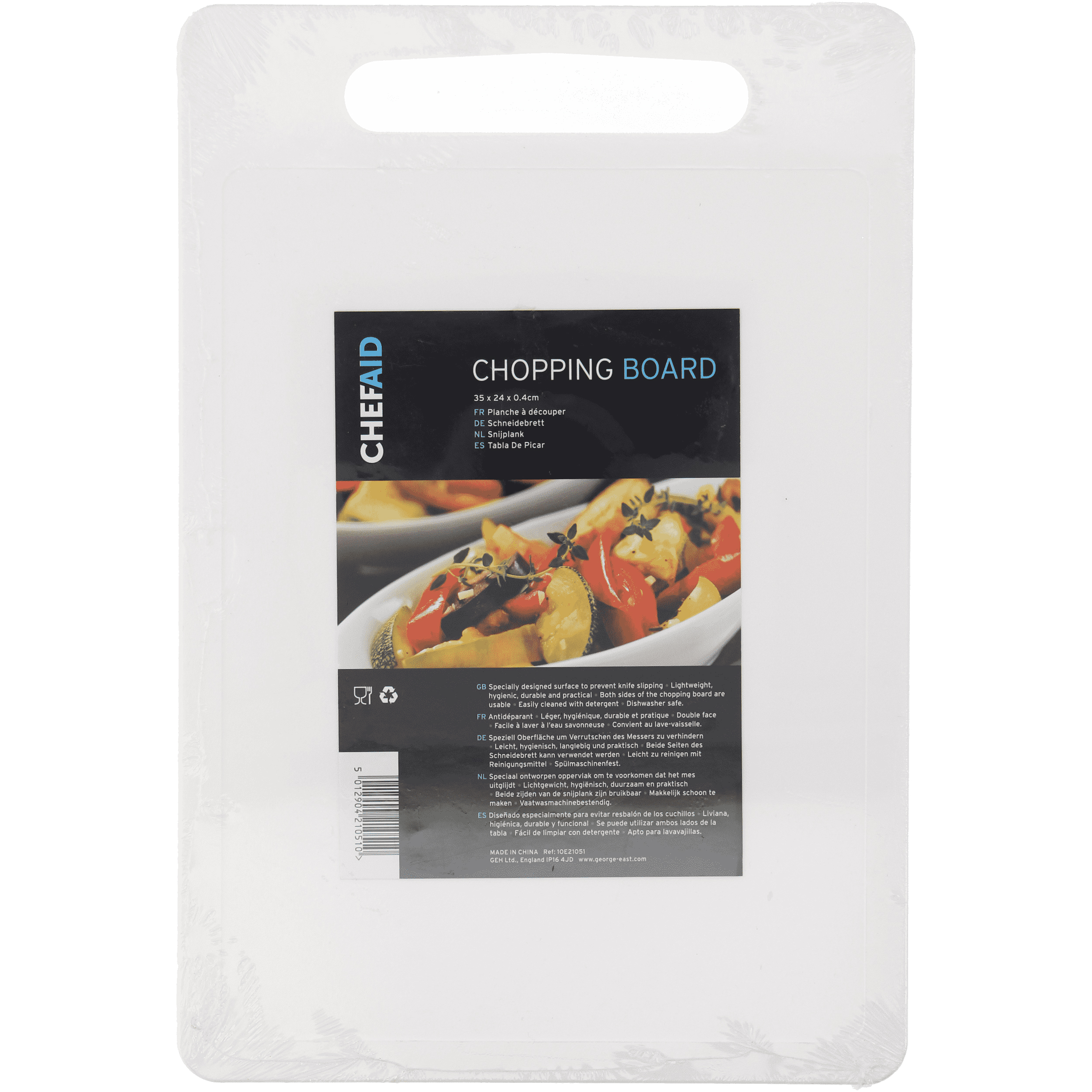 Chef Aid Snijplank poly wit 35 x 24 cm 