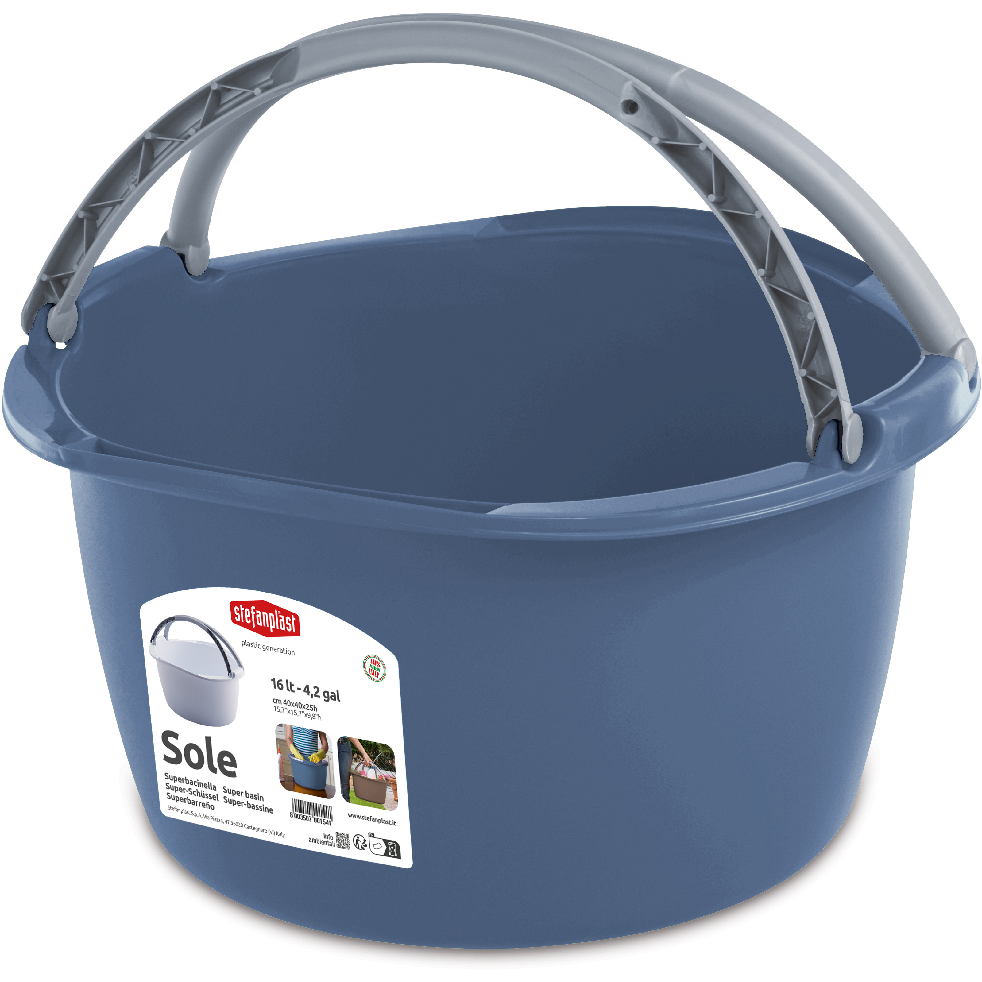 Stefanplast 30802 Afvalemmer, in rotanlook van kunststof, 31 x 27,5 x 39 cm
