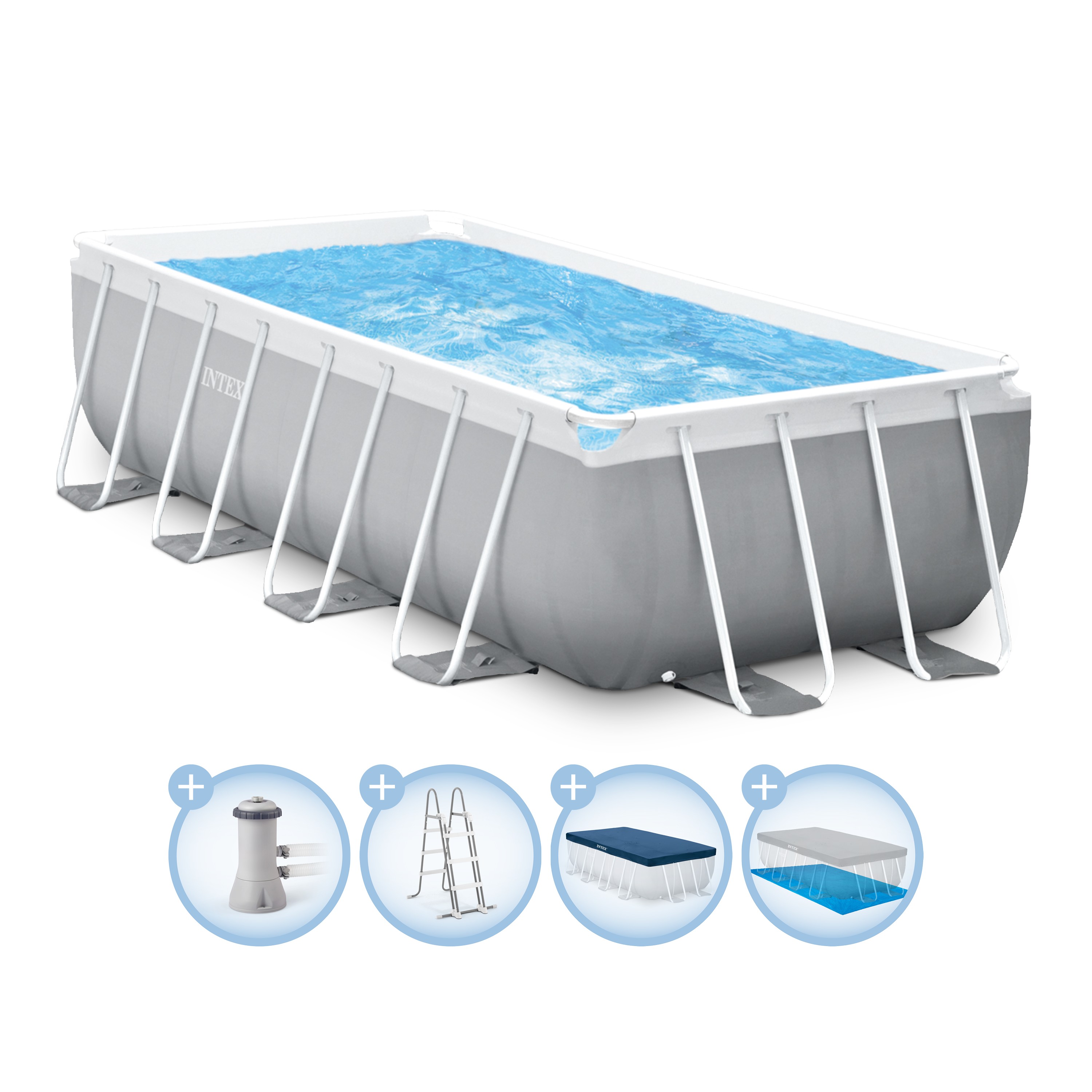 Intex Prism rectangular frame opzetzwembad 488 x 244 cm 