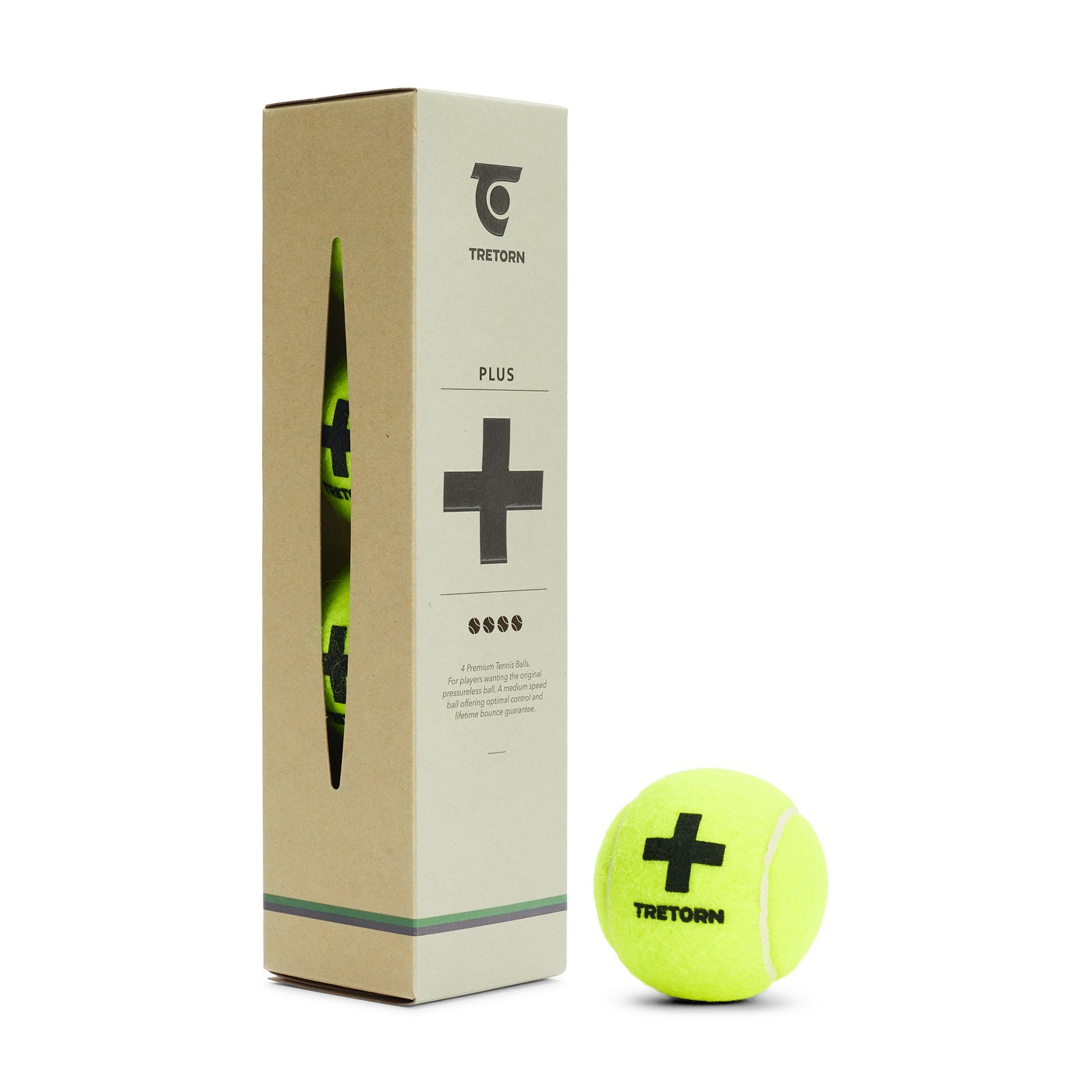 Tretorn Plus LB tennisballen 4-pack yellow 
