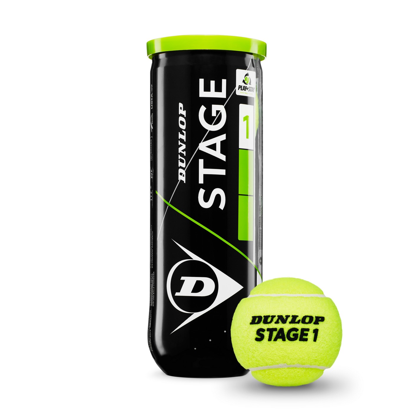 Dunlop Stage 1 Green tennisballen 3-pack yellow 