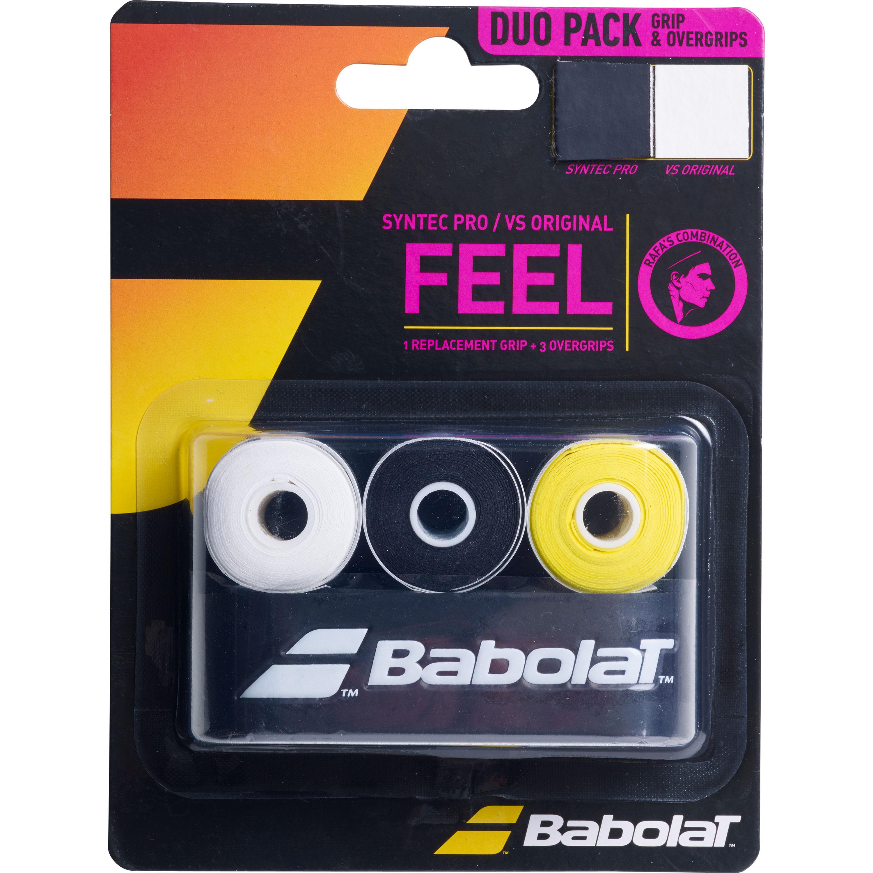 Babolat Syntec Pro basisgrip en VS Original X3 overgrip 3-pack