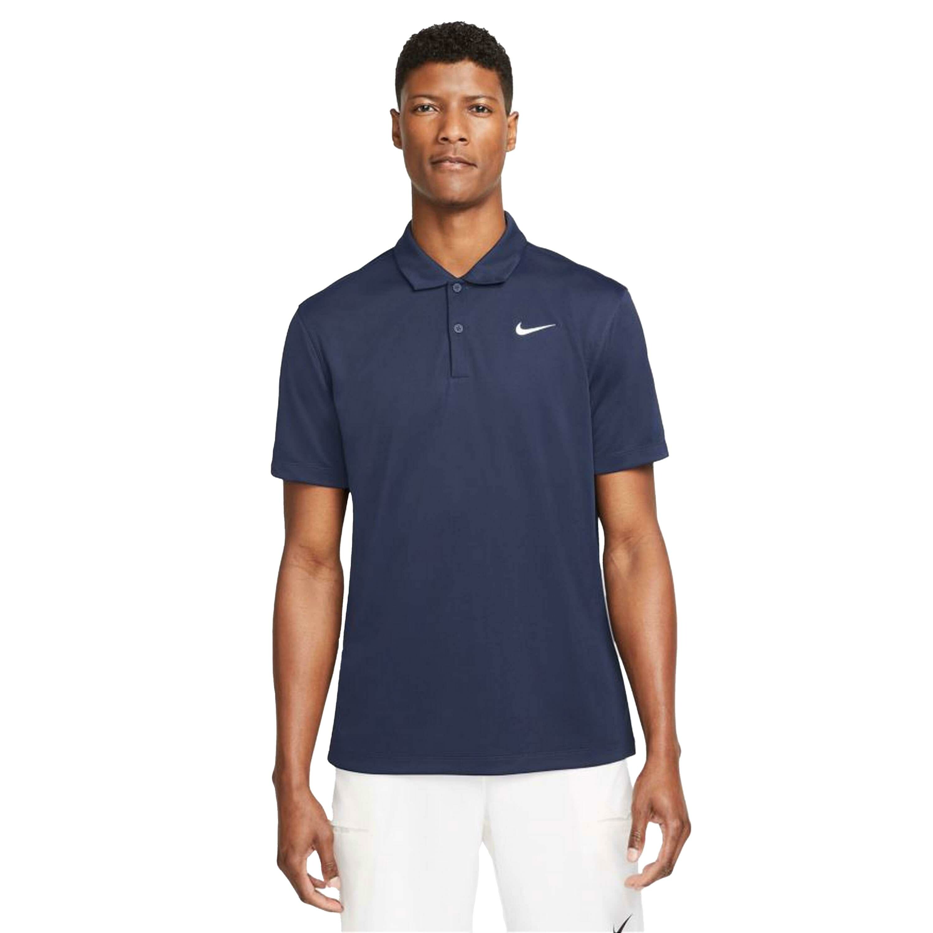 Nike Court Dri-FIT tennispolo heren obsidian white 