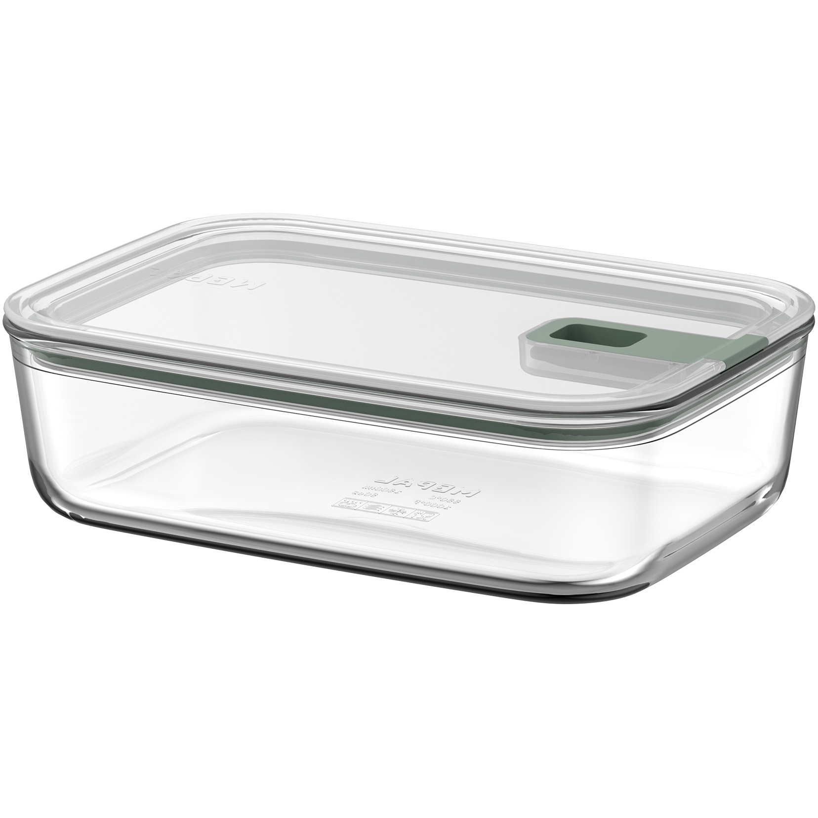 Mepal Easyclip vershouddoos glas 1,5 liter nordic sage 