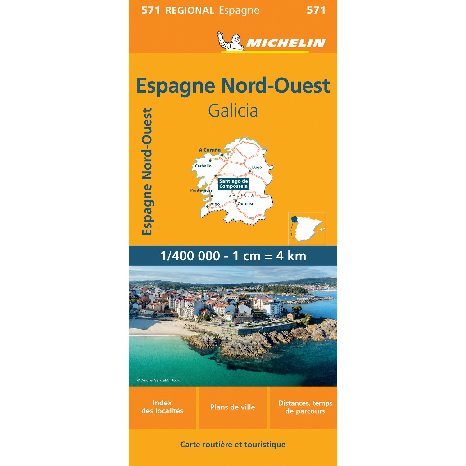 Michelin 571 Noordwest-Spanje Galicië wegenkaart 