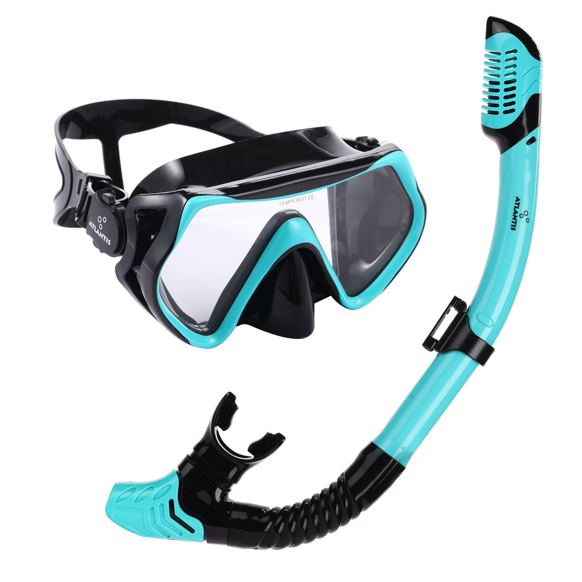 Atlantis Borneo Combo snorkelset turquoise black 