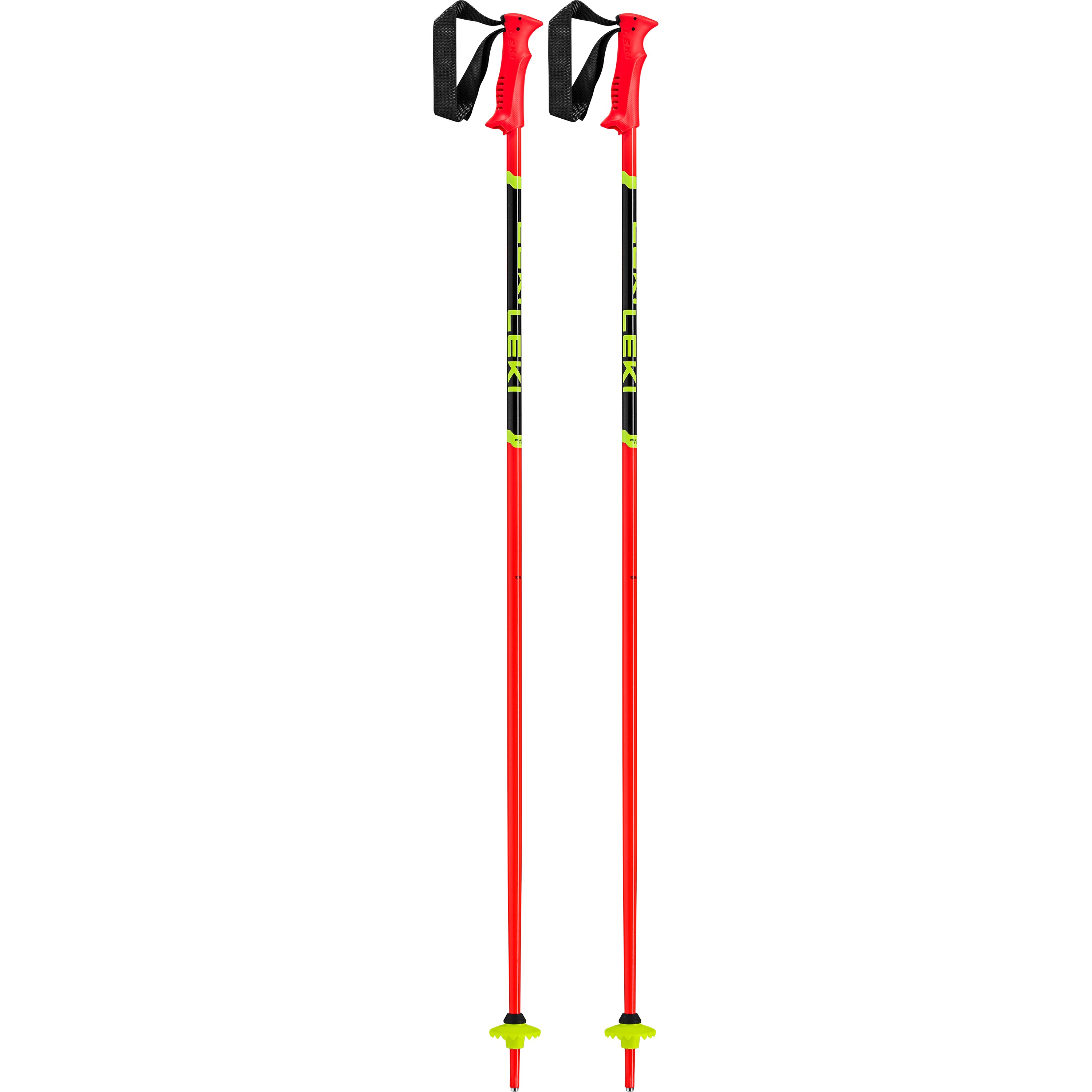LEKI Racing skistokken junior bright red black neon yellow