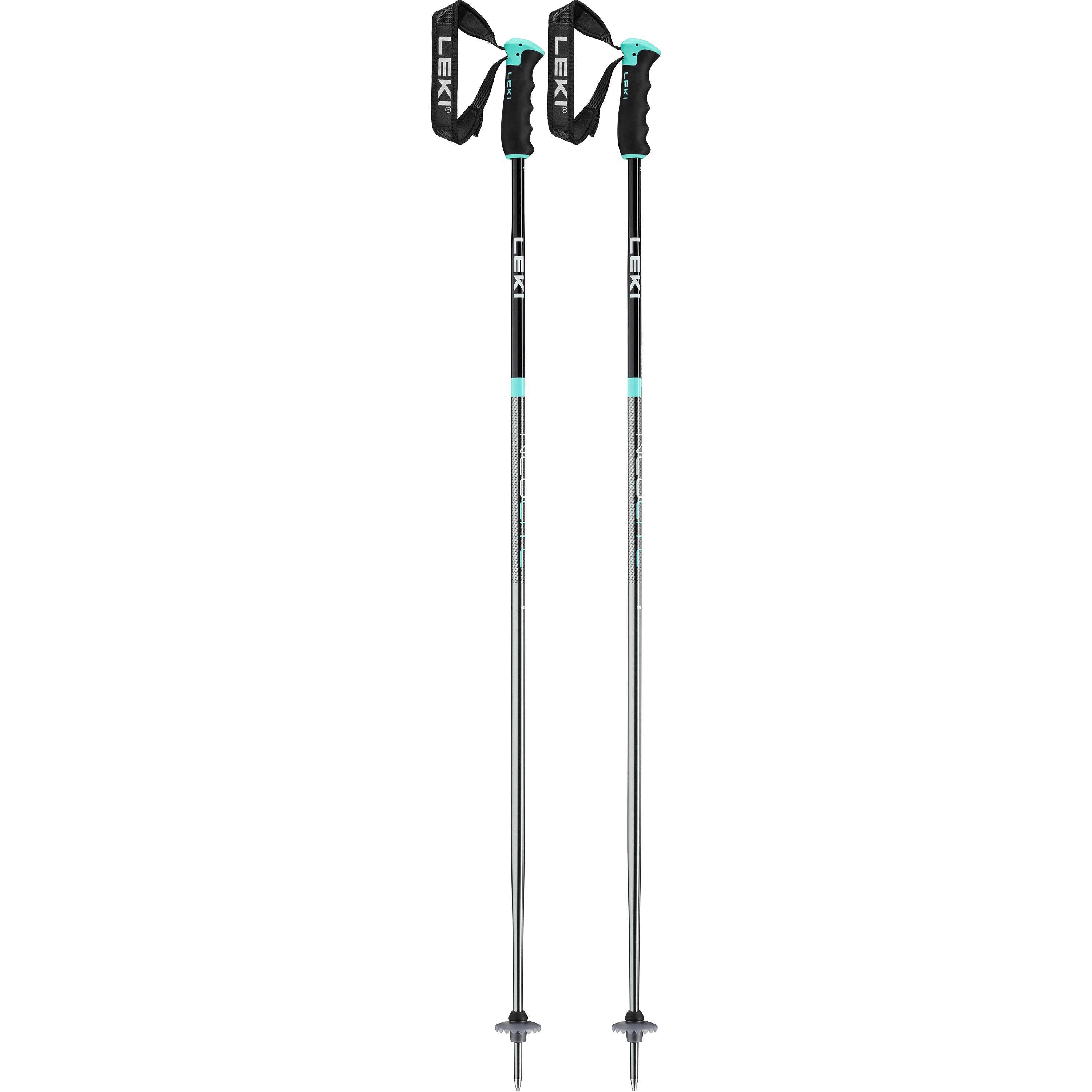 LEKI Neolite Airfoil skistokken dames gunmetal  black light turquoise