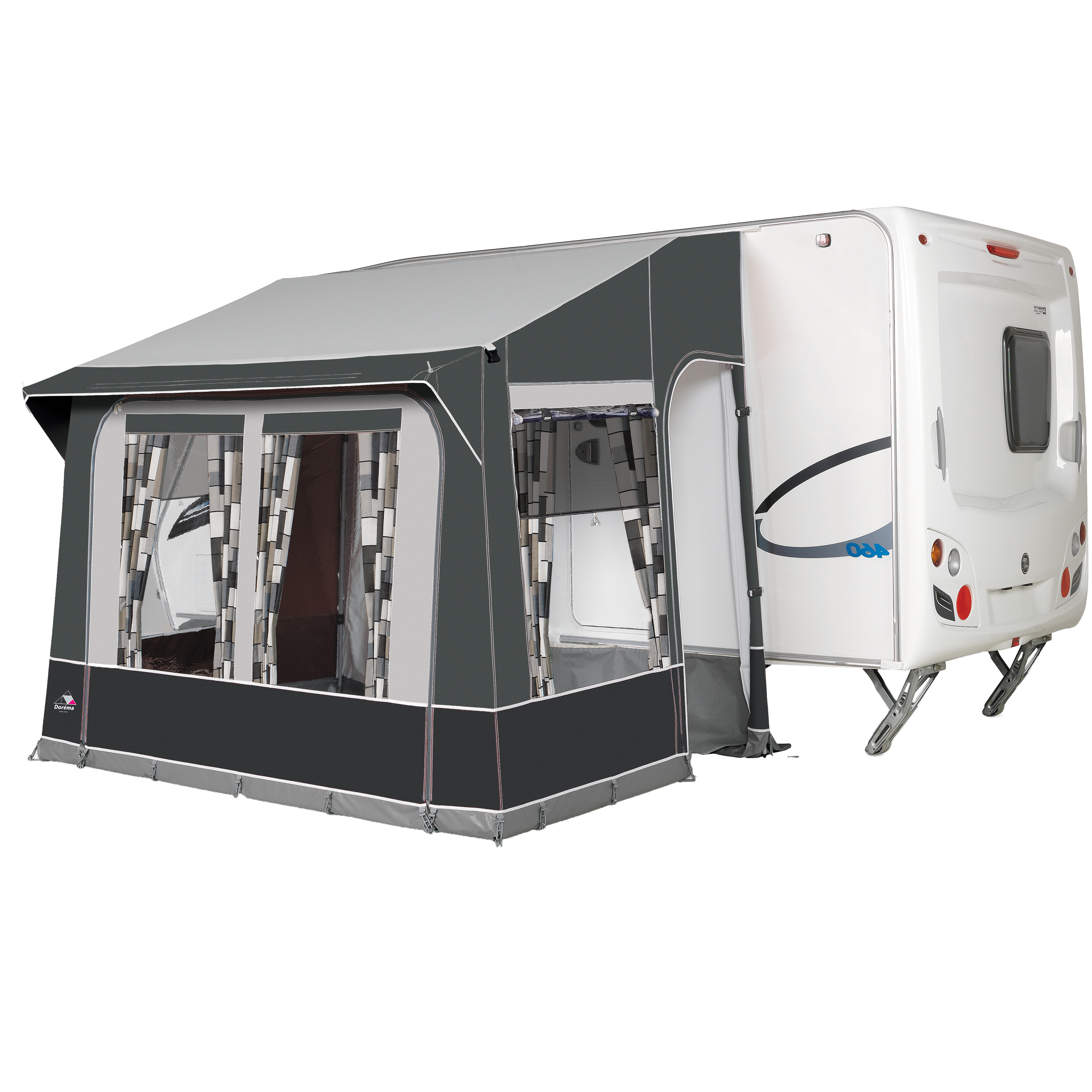 Doréma Quattro 225 x 200 cm deeltent 25 mm aluminium  frame anthracite