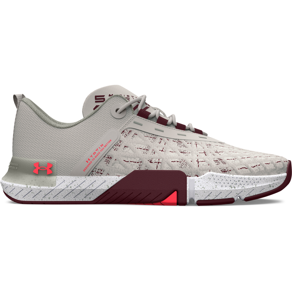 Under Armour Tribase Reign 5 fitness schoenen heren white clay deep red
