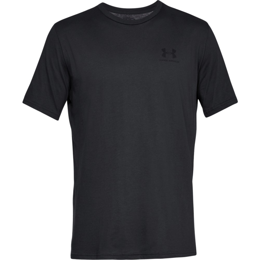 Under Armour Sportstyle Left Chest shirt heren zwart 