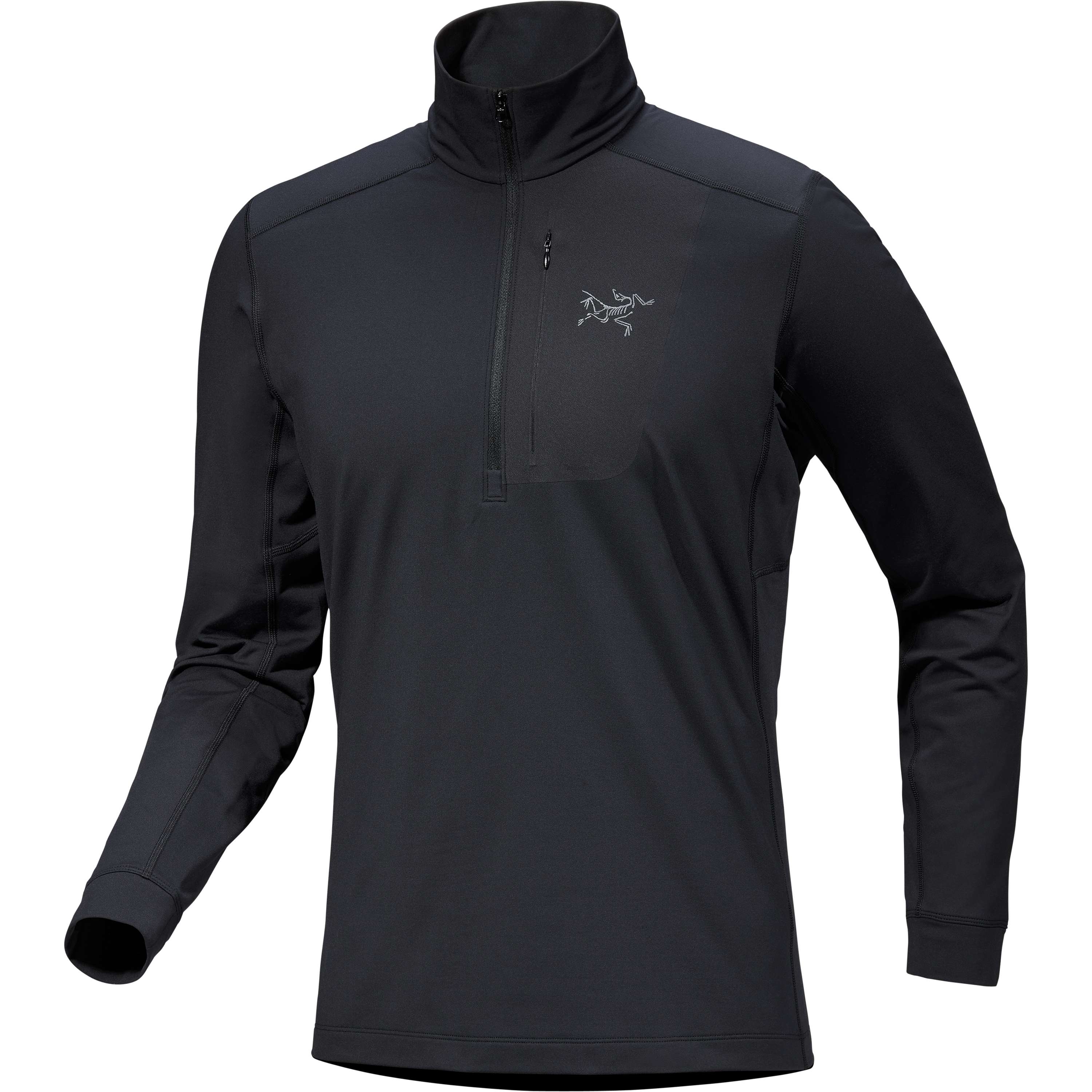 Arc'teryx Rho Zip Neck shirt heren black 