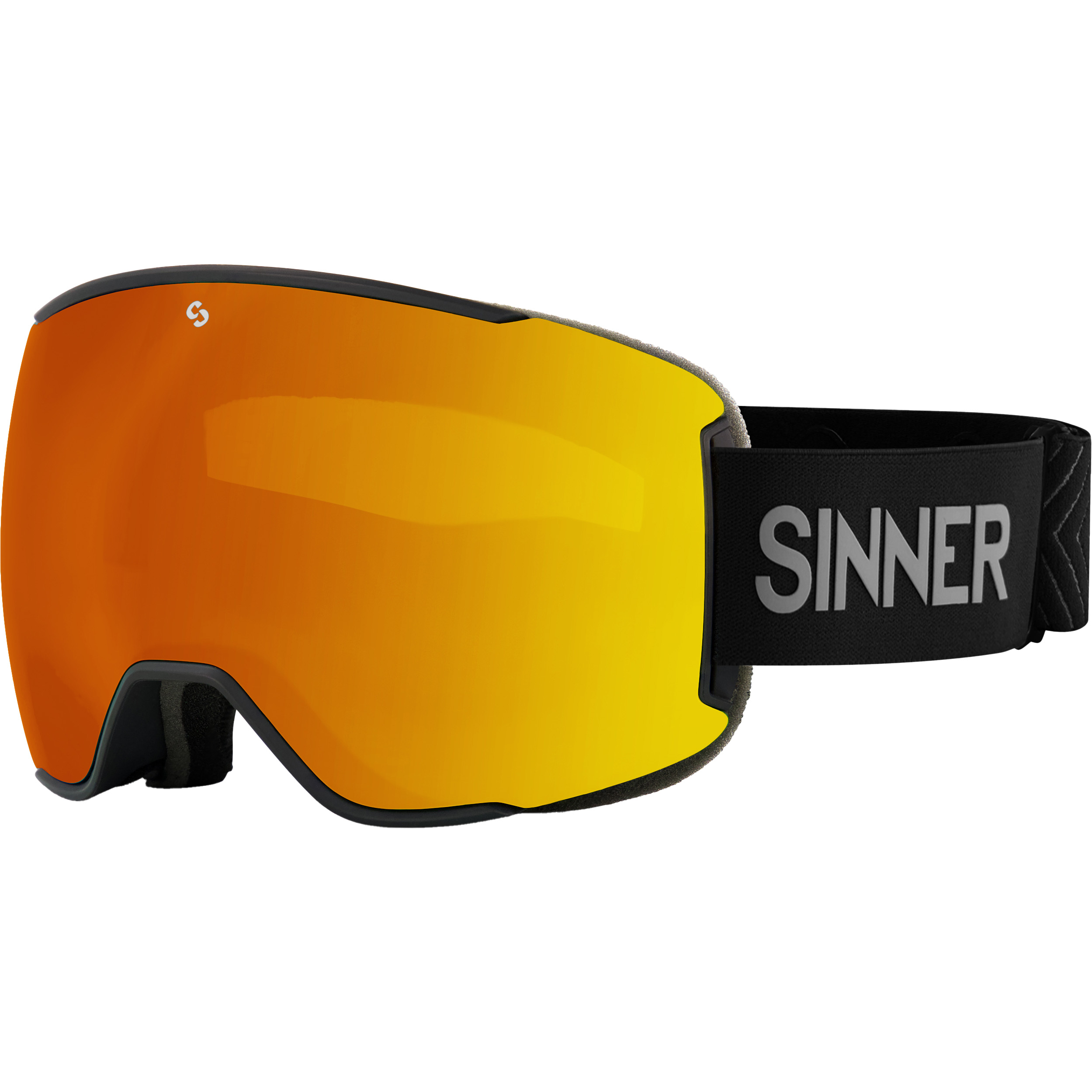 SINNER SNOWFLAKE skibril orange mirror black 