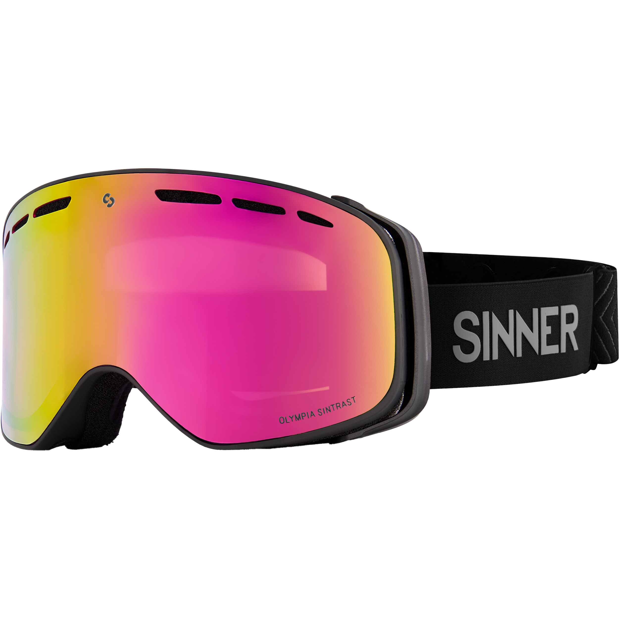 SINNER OLYMPIA+ skibril pink SINTRAST black 