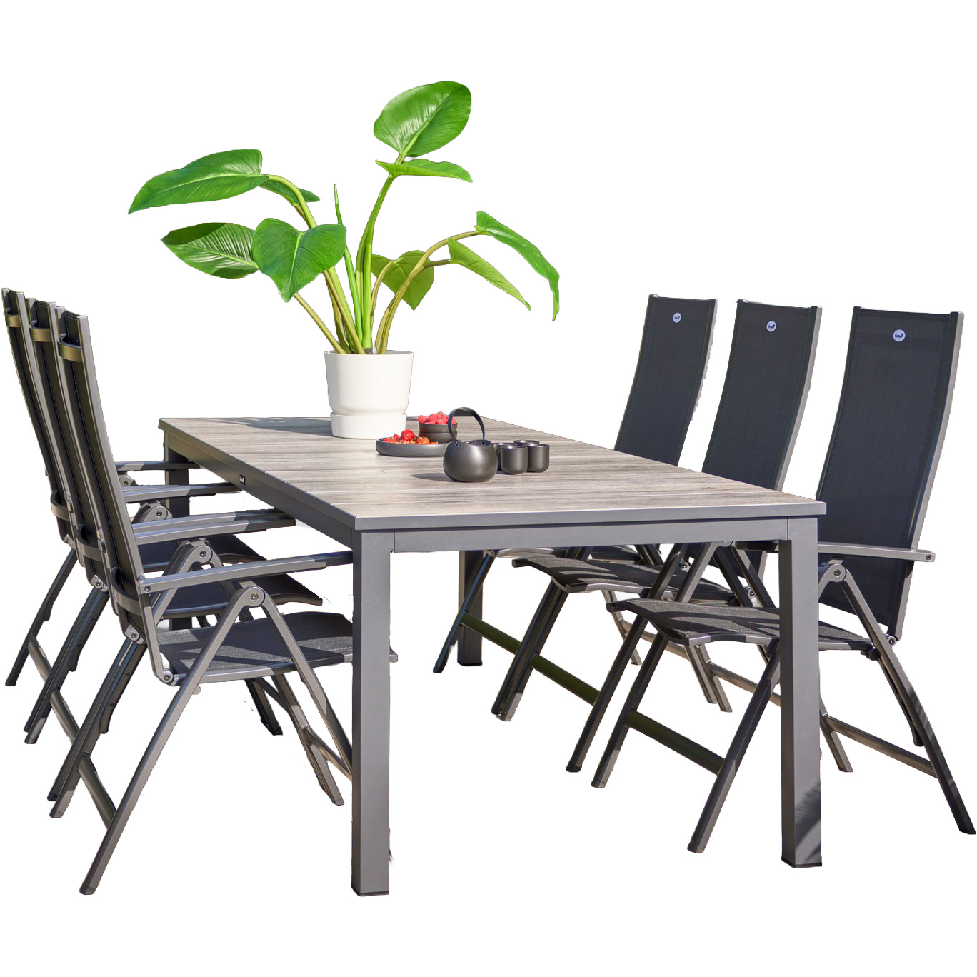 Hartman Comino Troy 223 x 101 cm tuinset 7-delig 