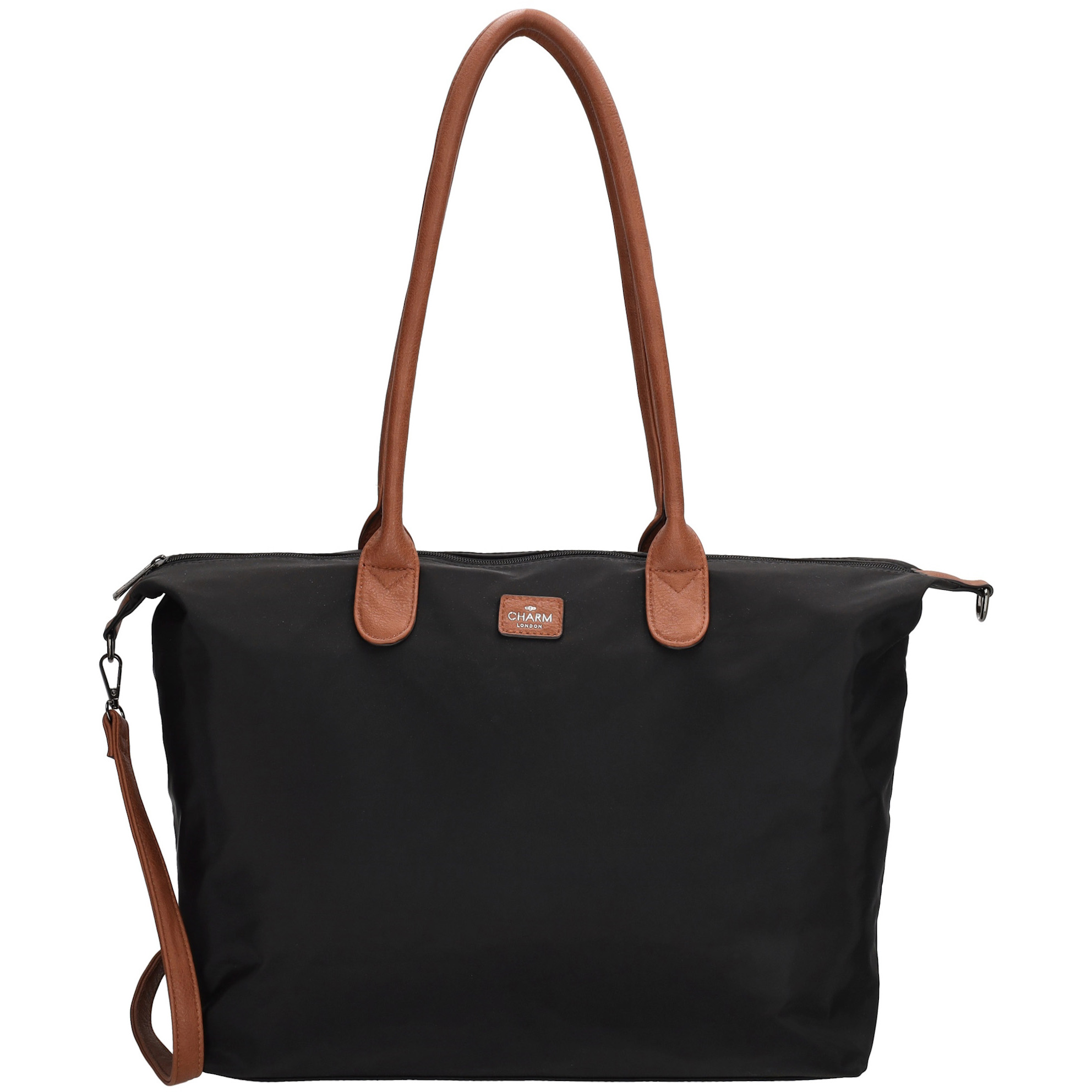 Charm London Buckingham 15,6 inch laptop schoudertas 24,4 liter dames black