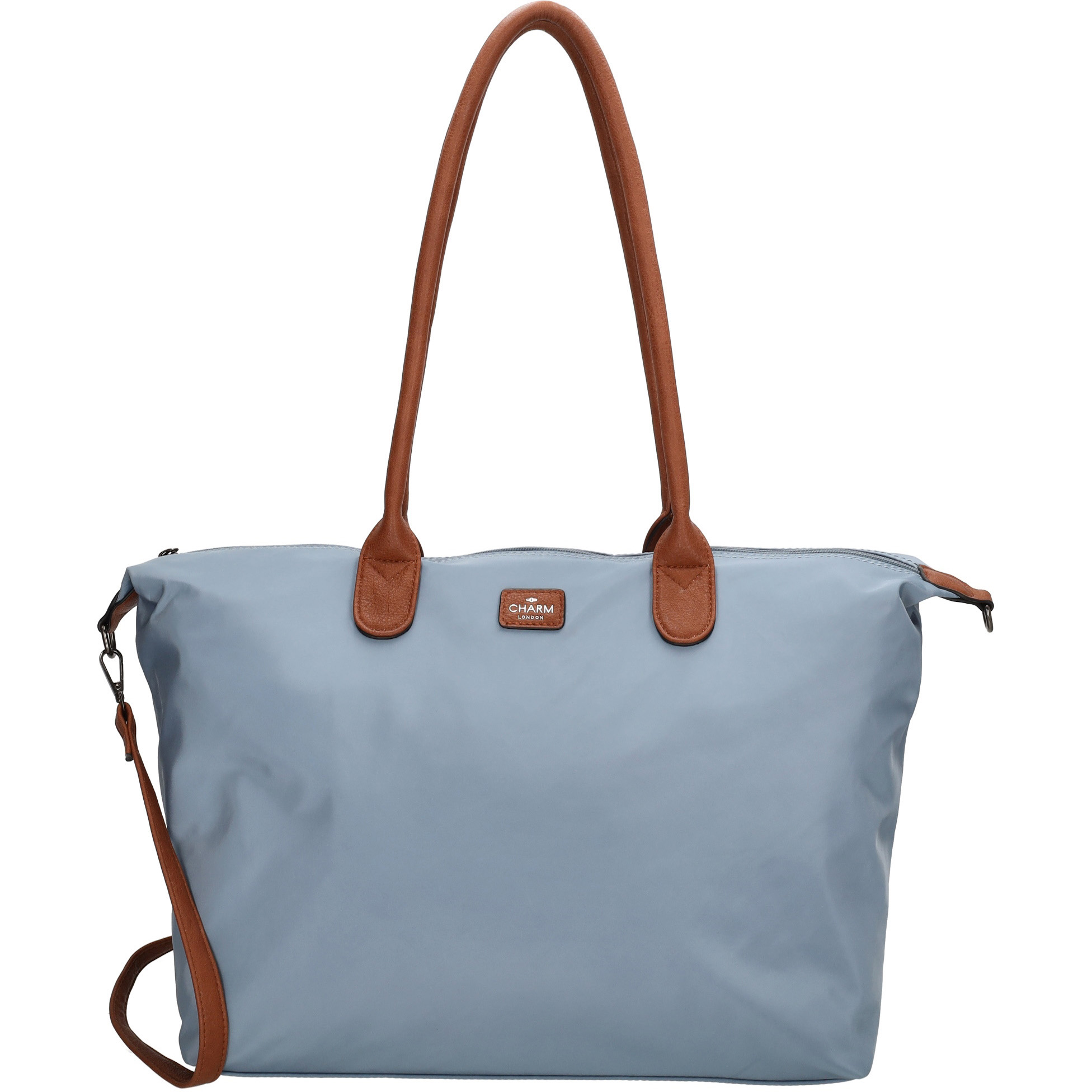 Charm London Buckingham 15,6 inch laptop schoudertas 24,2 liter dames steelblue