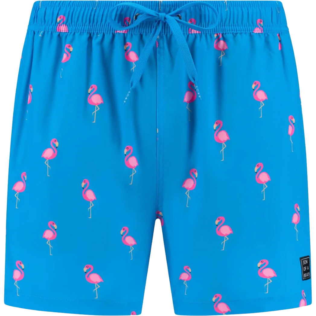 Son of a Beach Flamingo zwembroek heren royal blue 