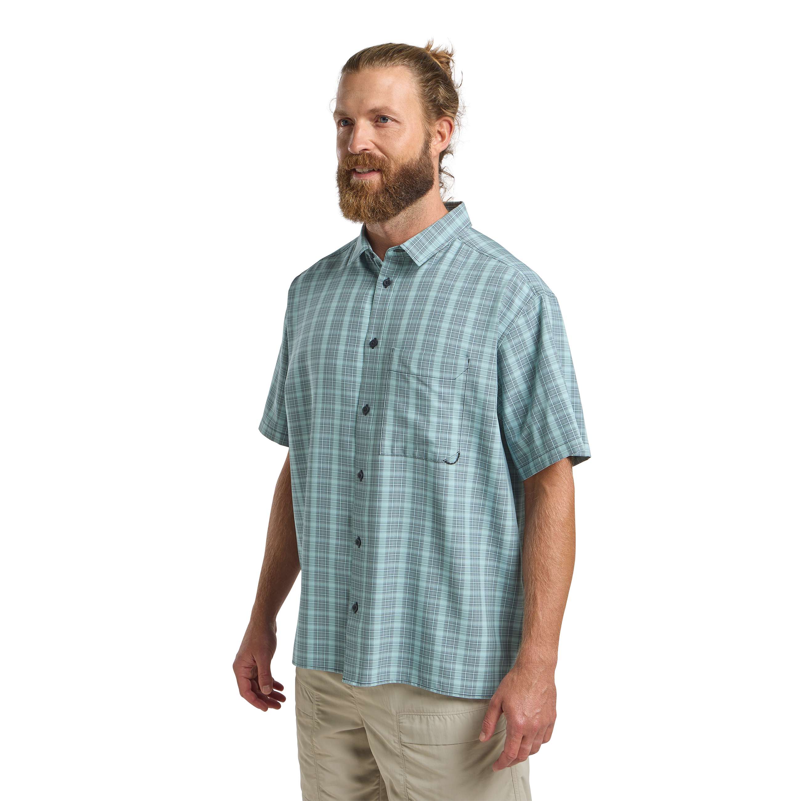 Jack Wolfskin Meseta overhemd heren check dark navy 