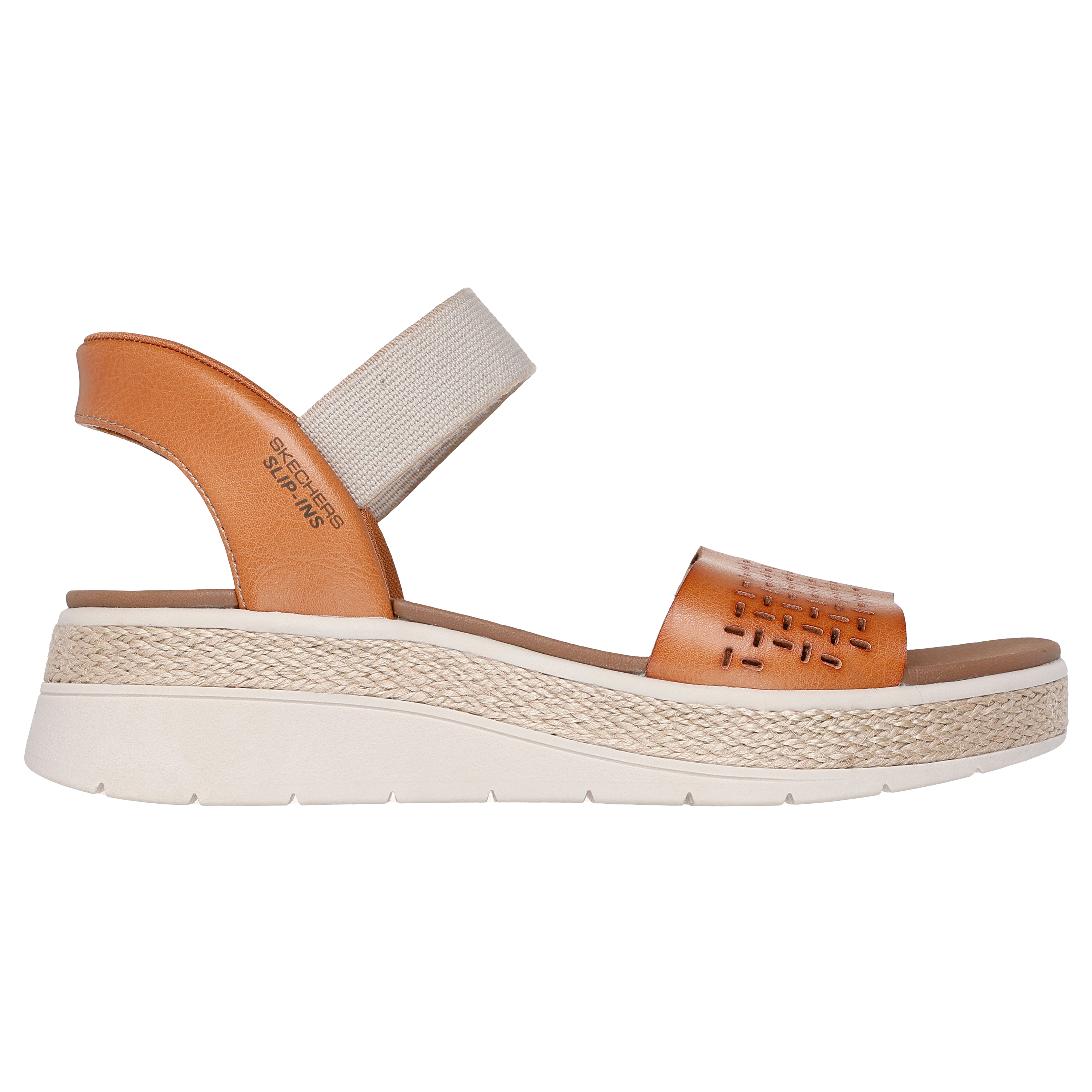 Skechers Slip-ins: BOBS Sun Ray - Step Aside sandalen dames luggage