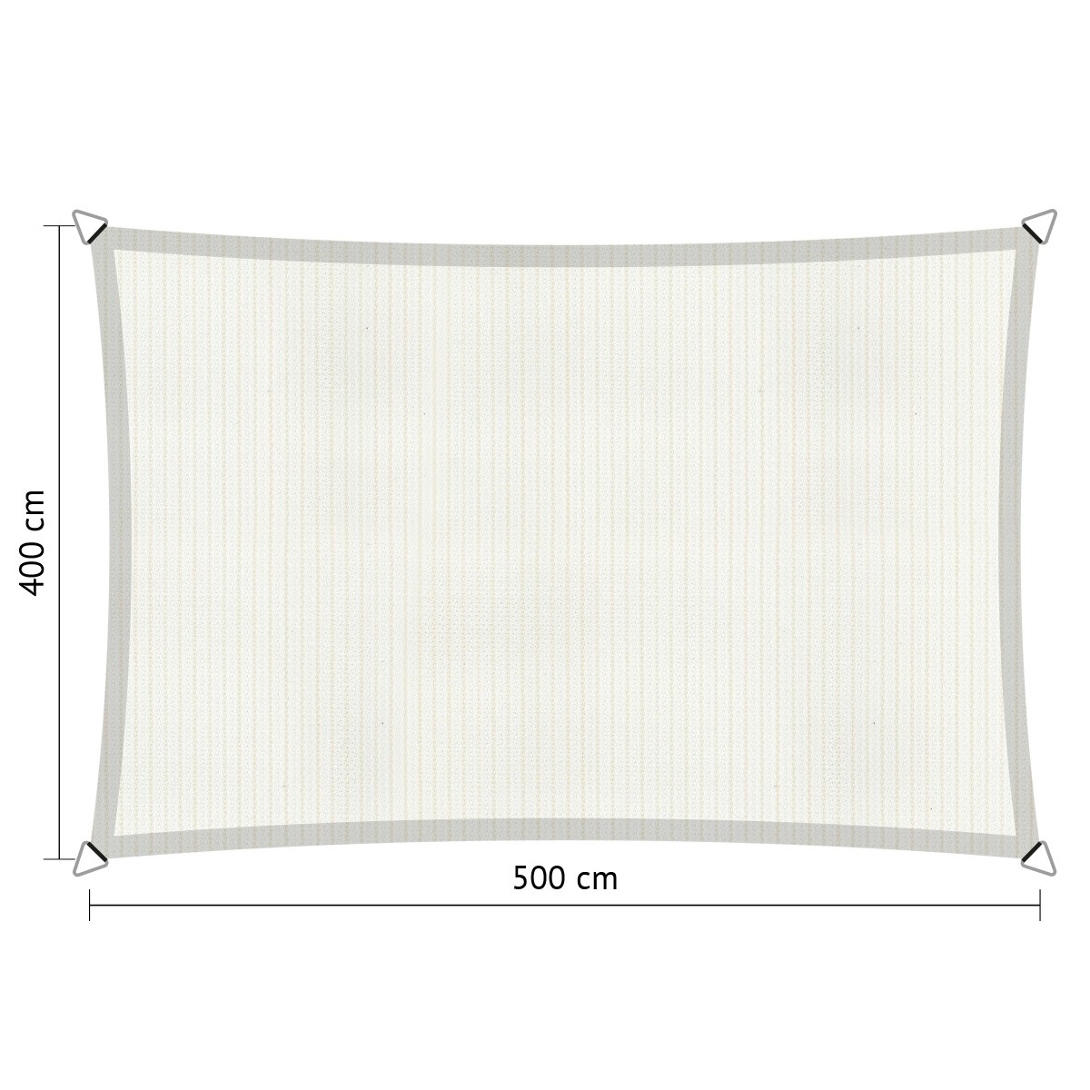 Shadow Comfort Rechthoek schaduwdoek 400 x 500 cm arctic white 