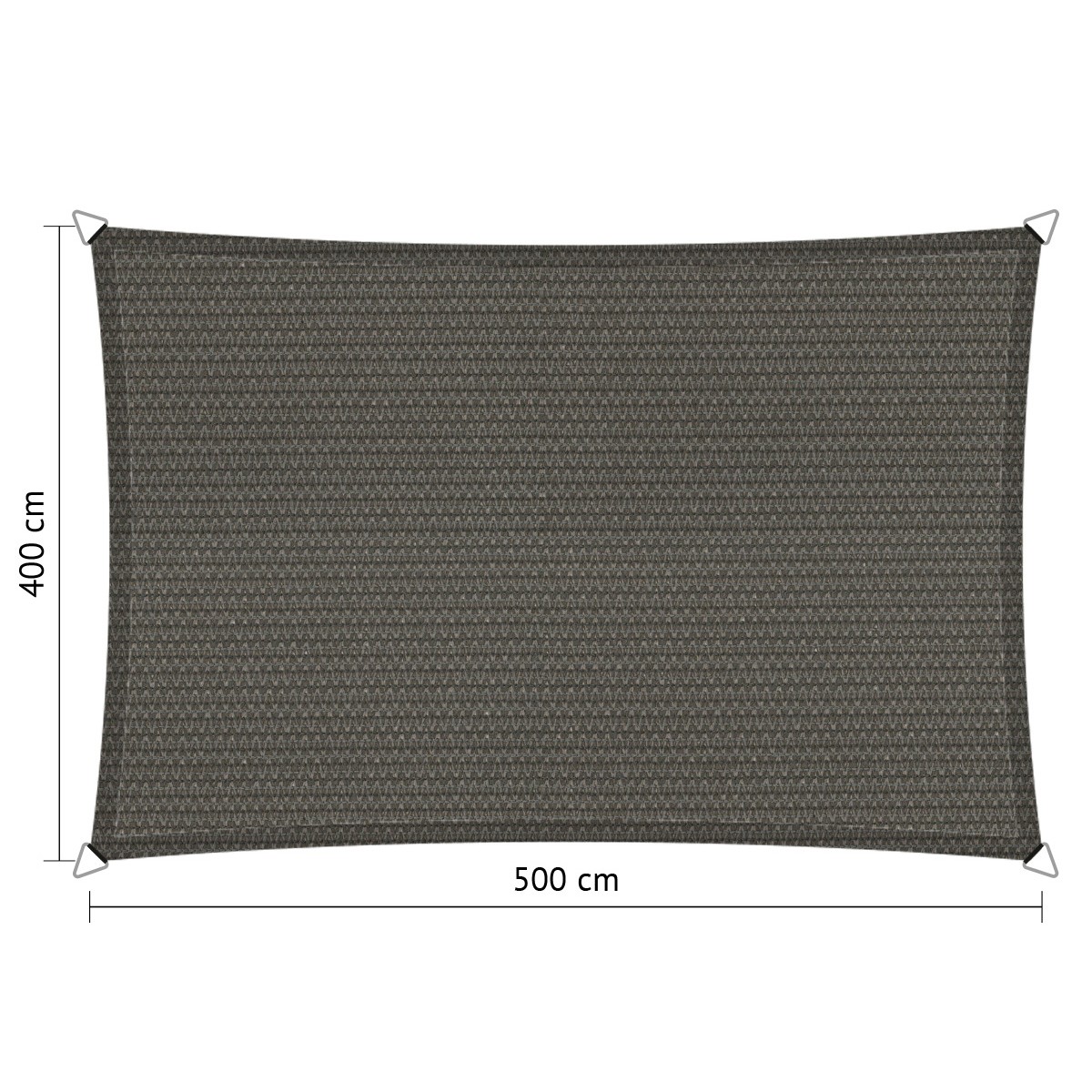 Shadow Comfort Rechthoek schaduwdoek 400 x 500 cm cool grey 