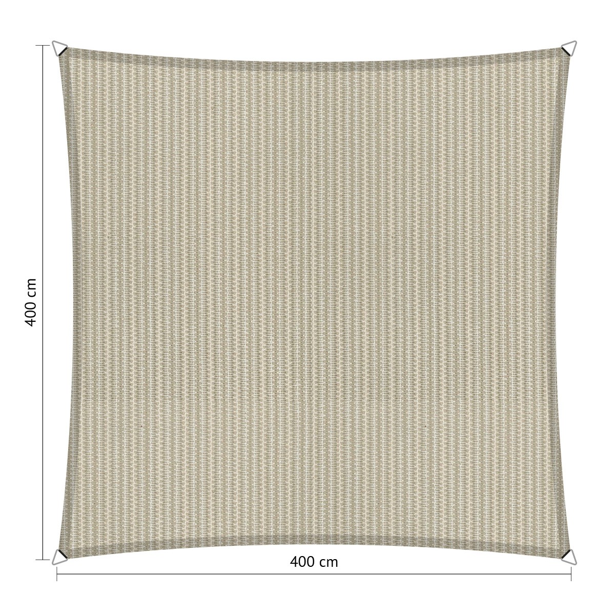 Shadow Comfort Waterdicht vierkant schaduwdoek 400 x 400 cm sand 