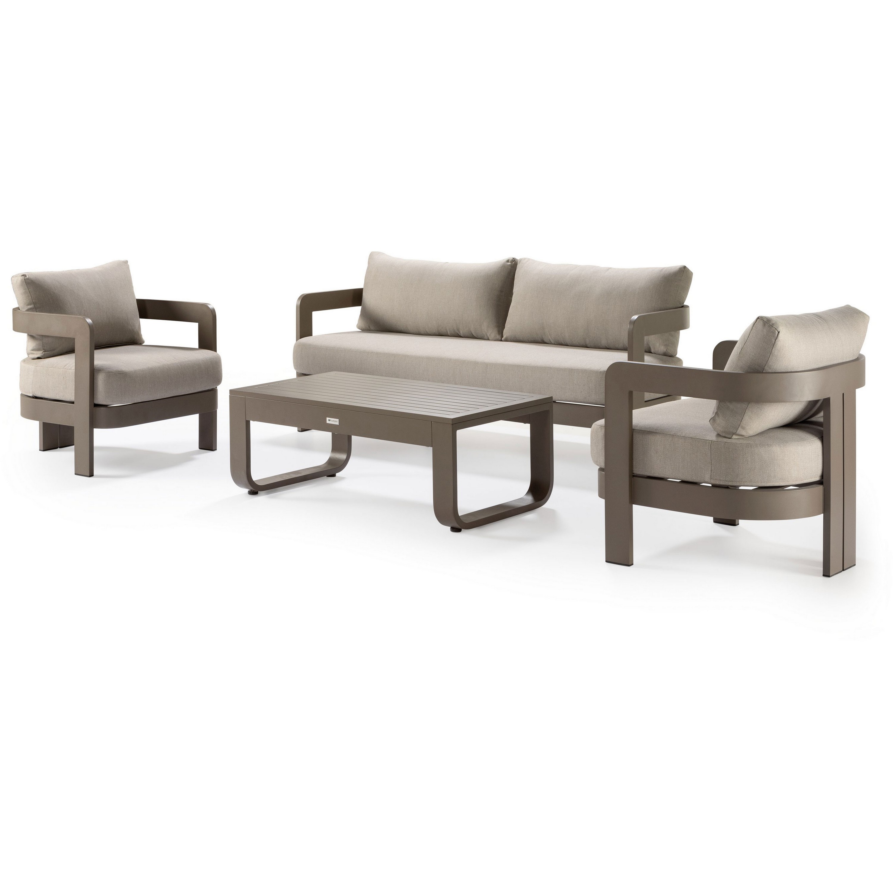 Callisto Belize loungeset 4-delig taupe 