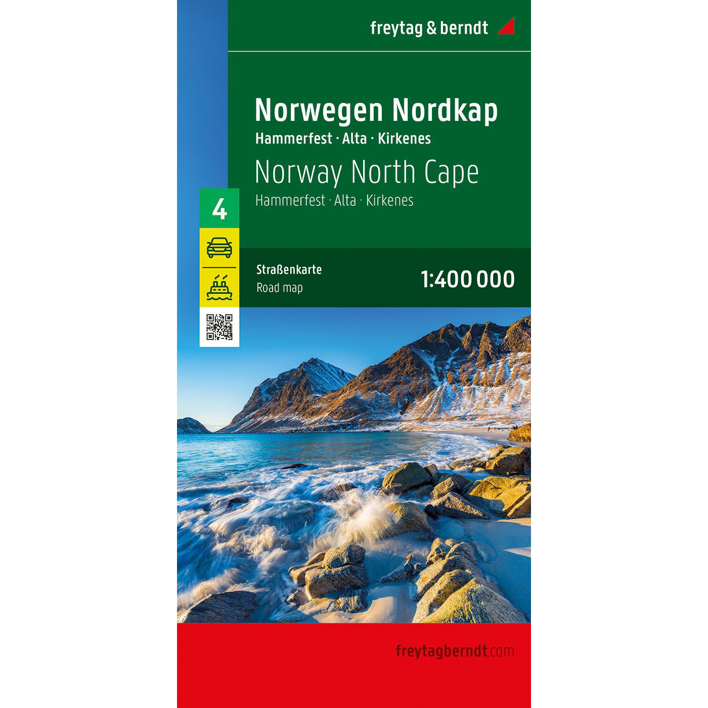 Freytag & Berndt Noorwegen Noordkaap Hammerfest wegenkaart 