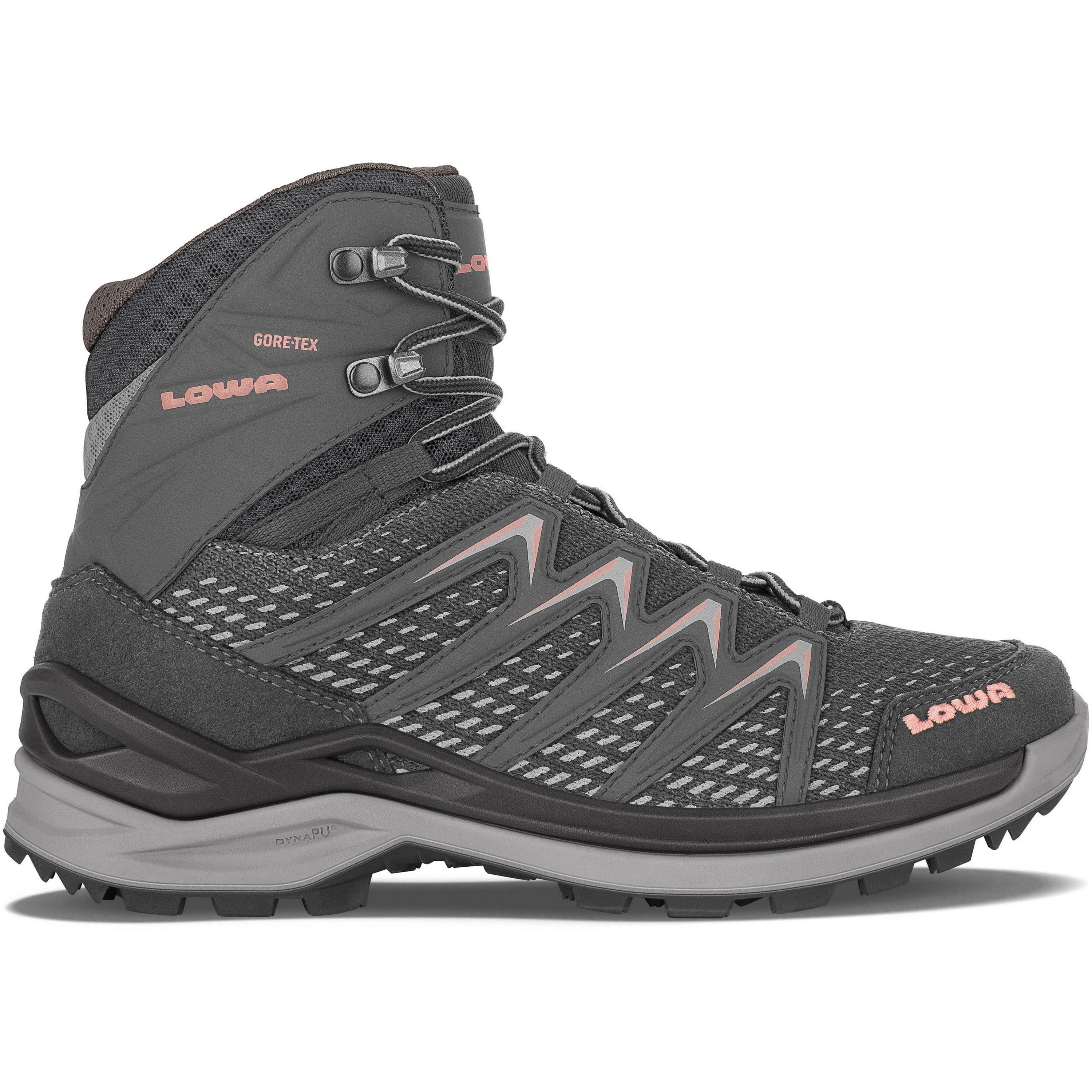 LOWA INNOX PRO GTX MID Ws wandelschoenen dames anthrazit rose