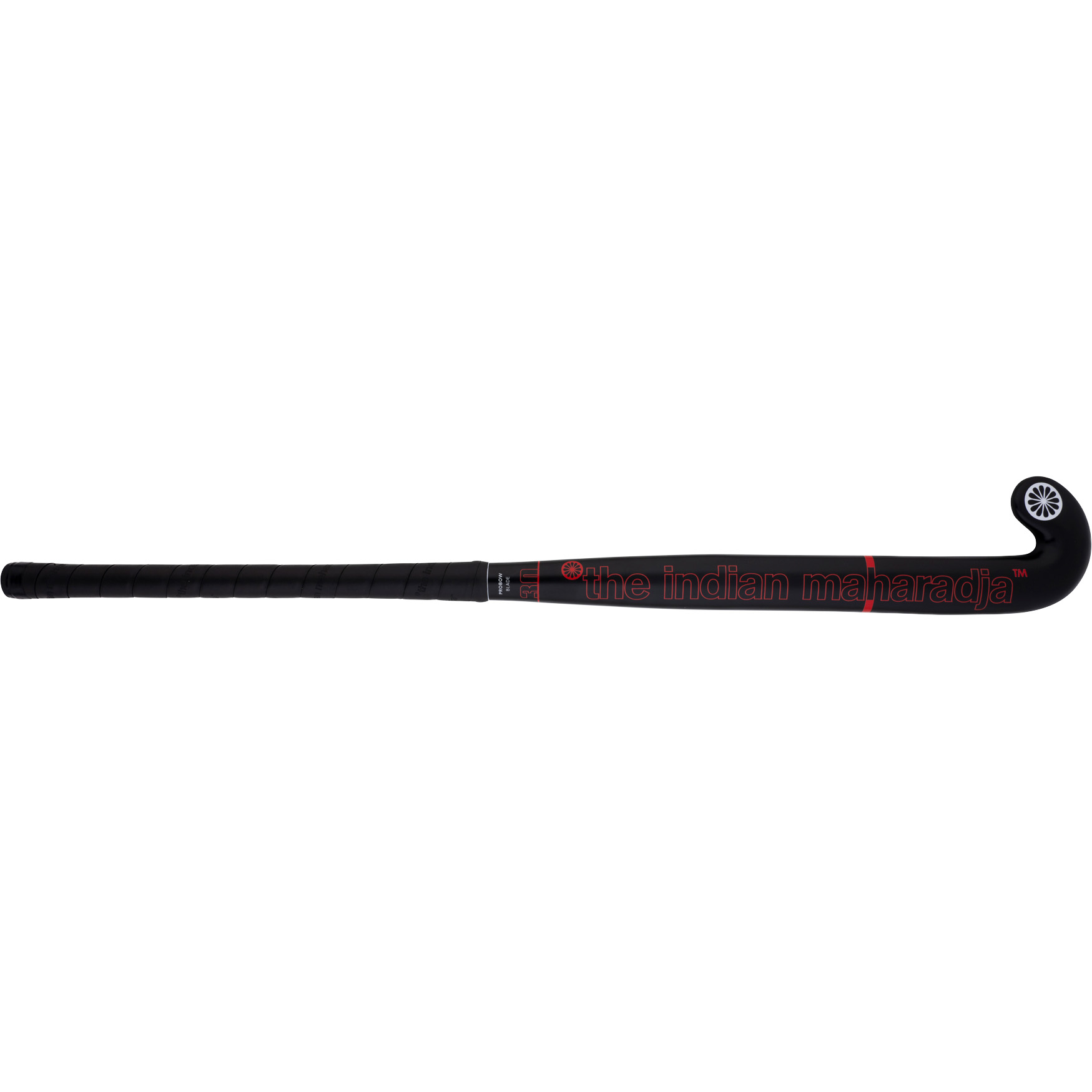 The Indian Maharadja Blade 30 Pro Bow hockeystick black red - 36,5 inch 