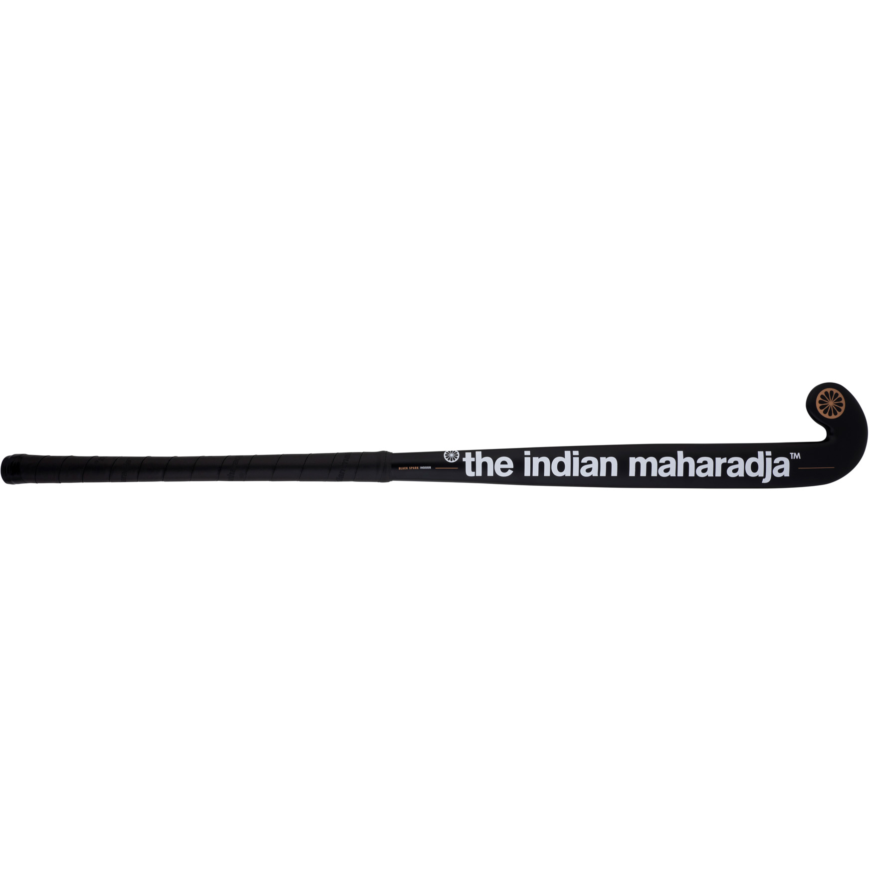 The Indian Maharadja Black Spark Mid Bow zaalhockeystick black white 