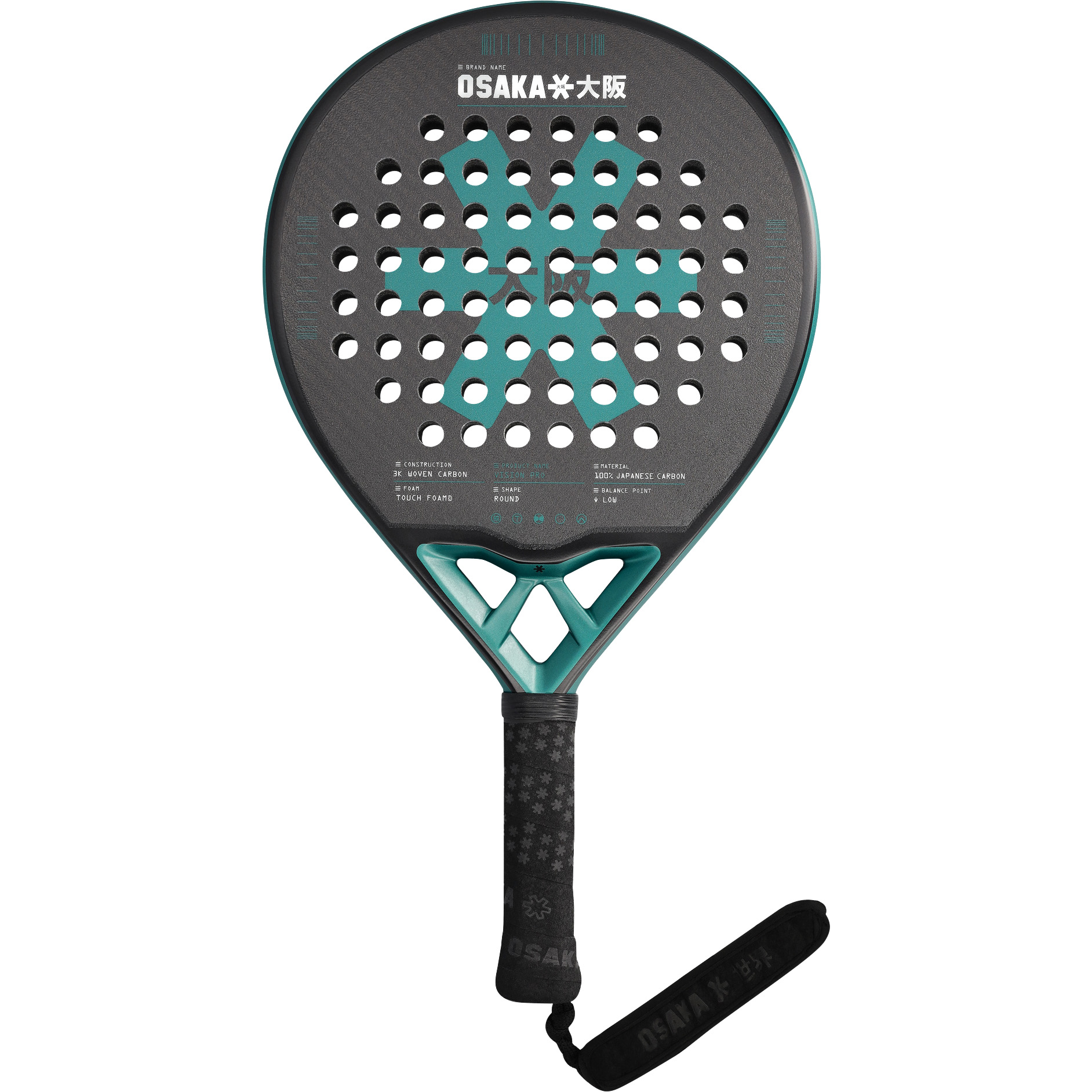 Osaka Vision Pro padel racket transformative teal 