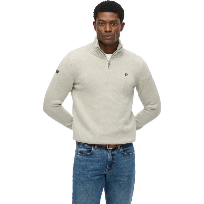 Superdry Heren Superdry Trui Grijs Superdry Trui Henley Waffle
