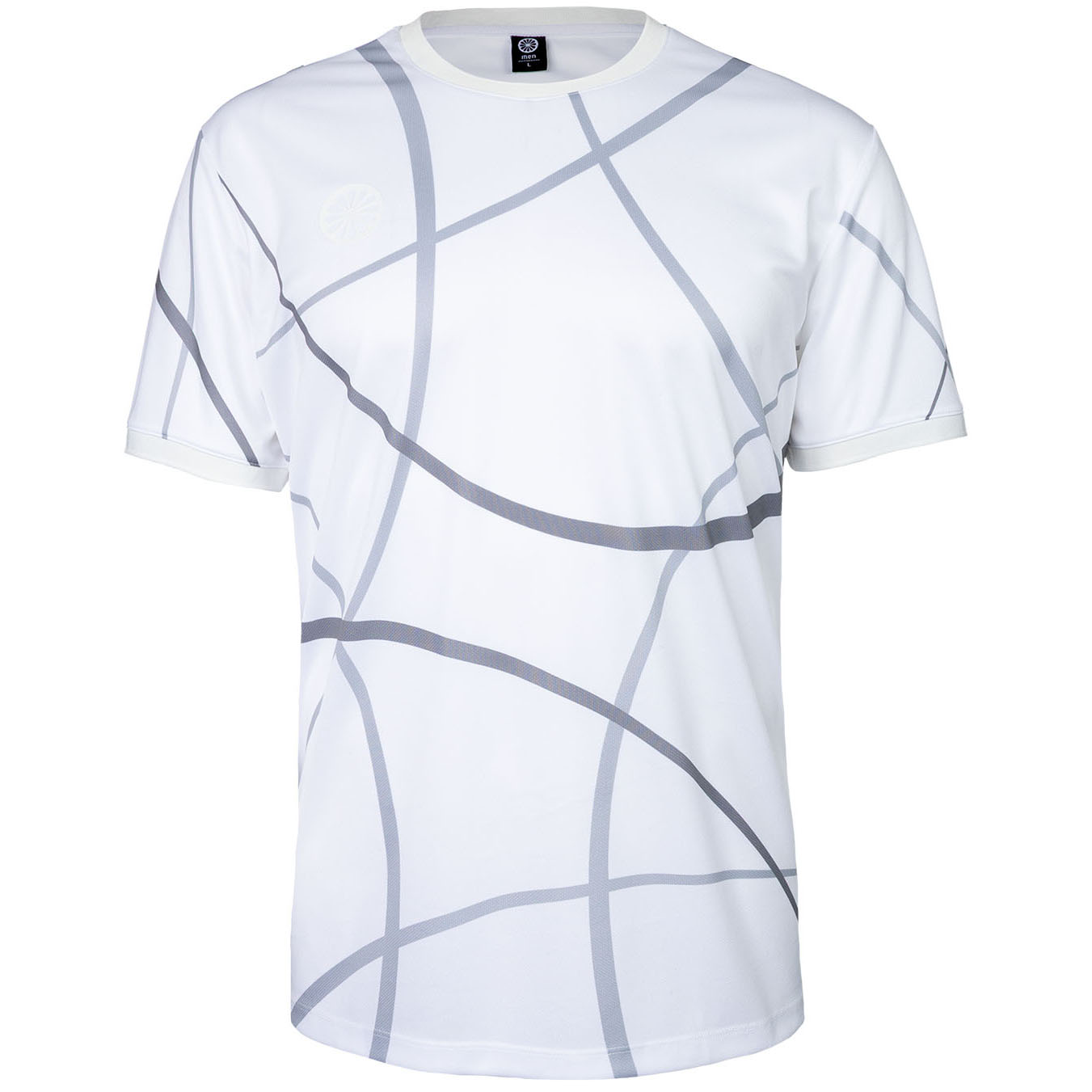 The Indian Maharadja Pique Smash tennisshirt heren grey print 