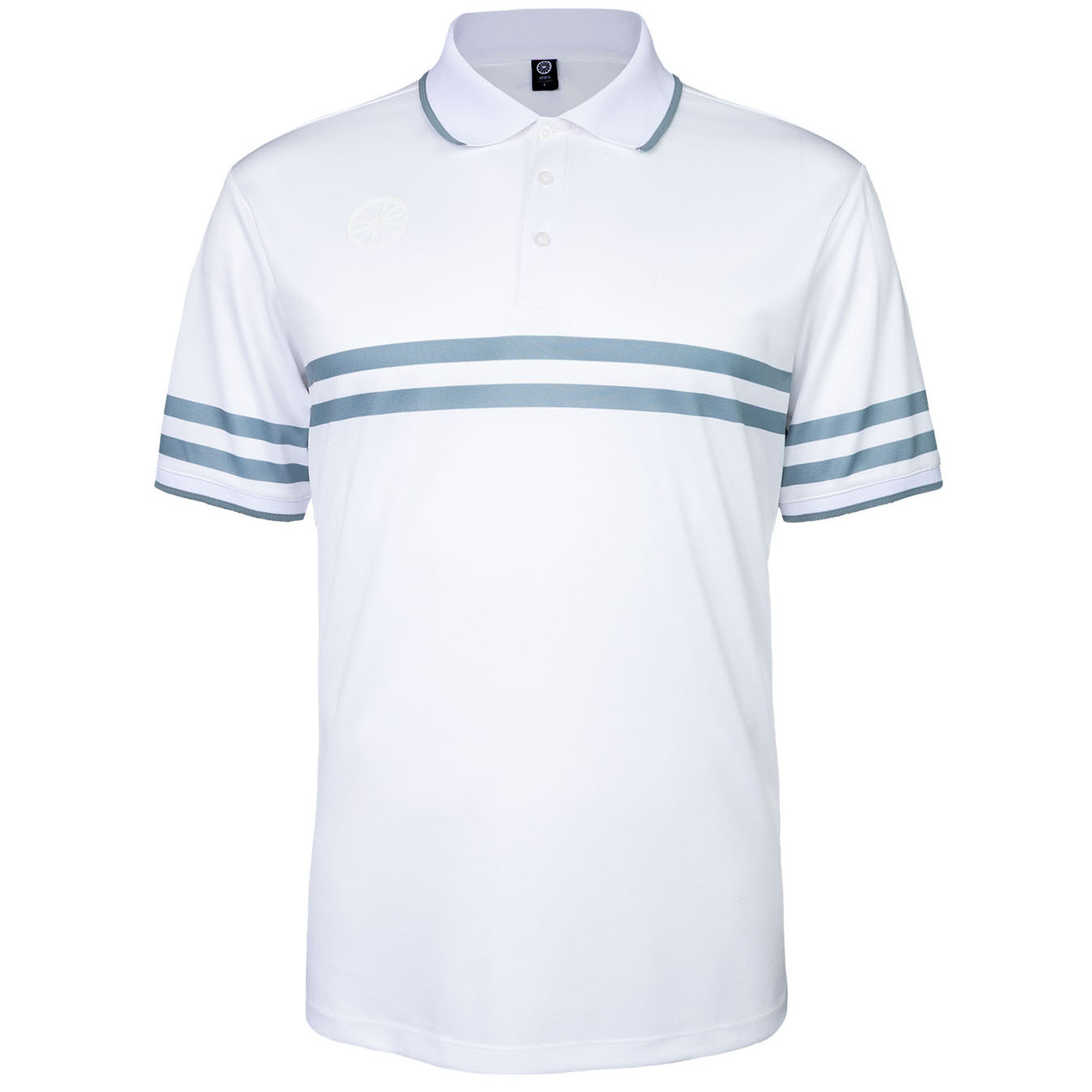 The Indian Maharadja Printed Stripe tennispolo heren bright white 
