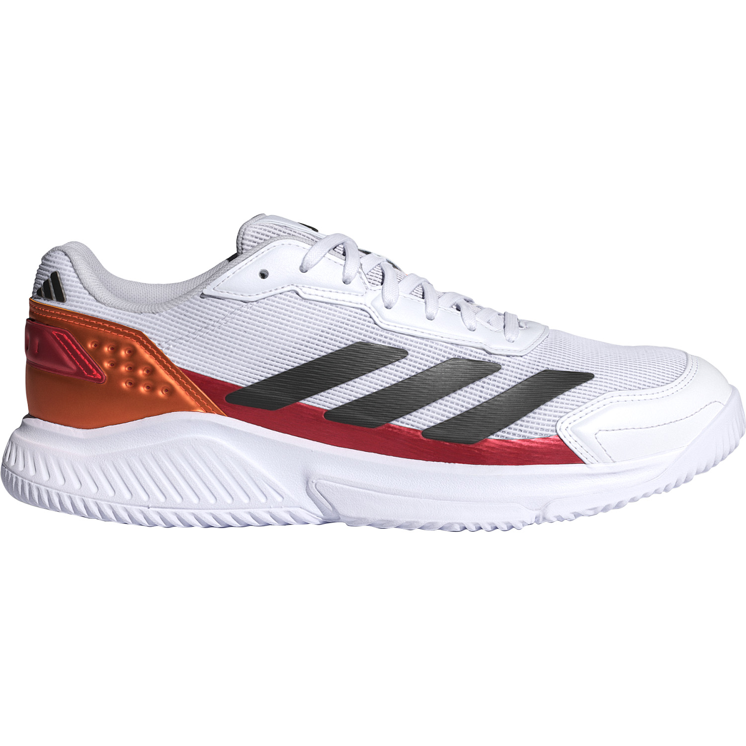 Adidas Courtquick padelschoenen heren cloud white core black lucid orange