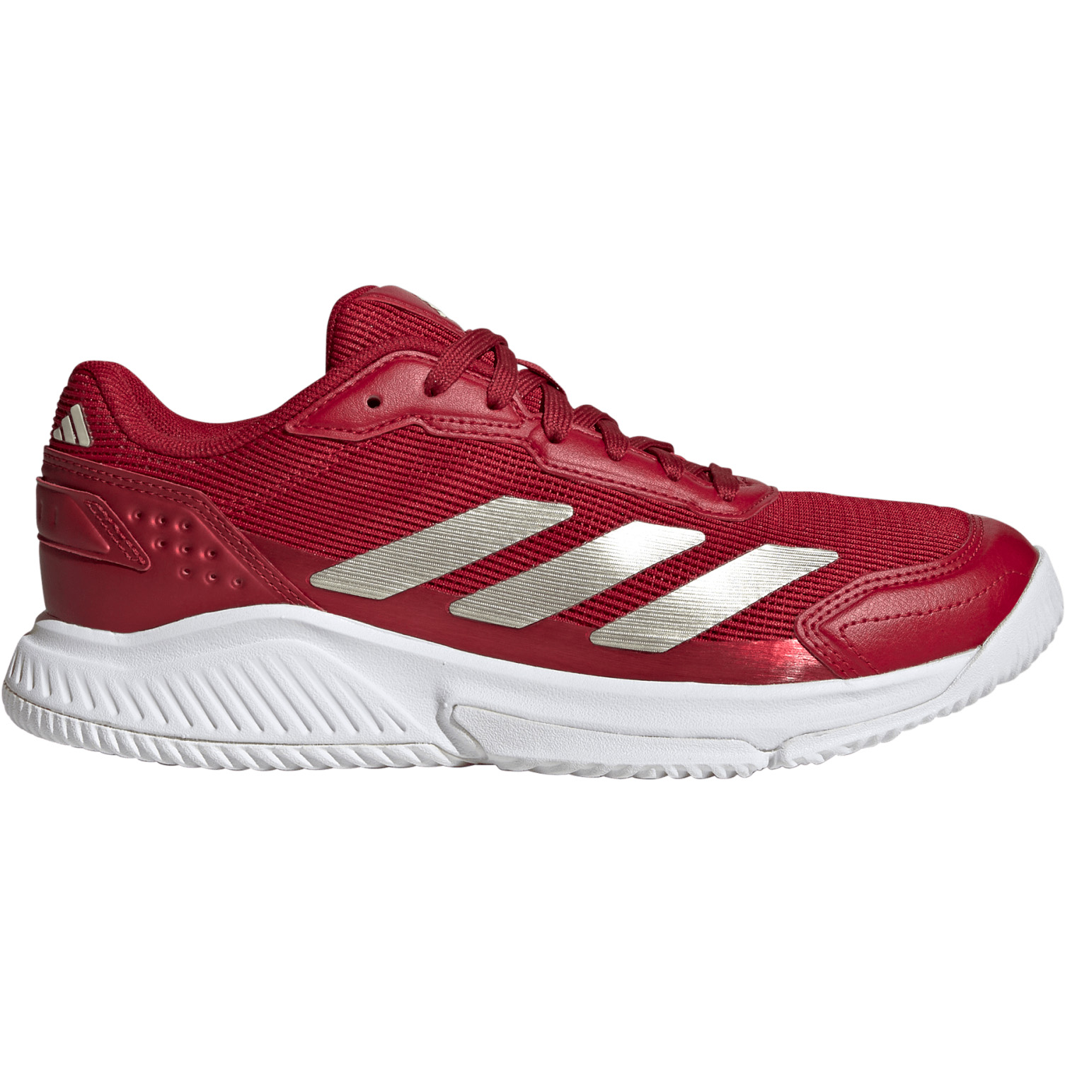 Adidas Courtquick padelschoenen dames team victory red ice gold metallic chalk white