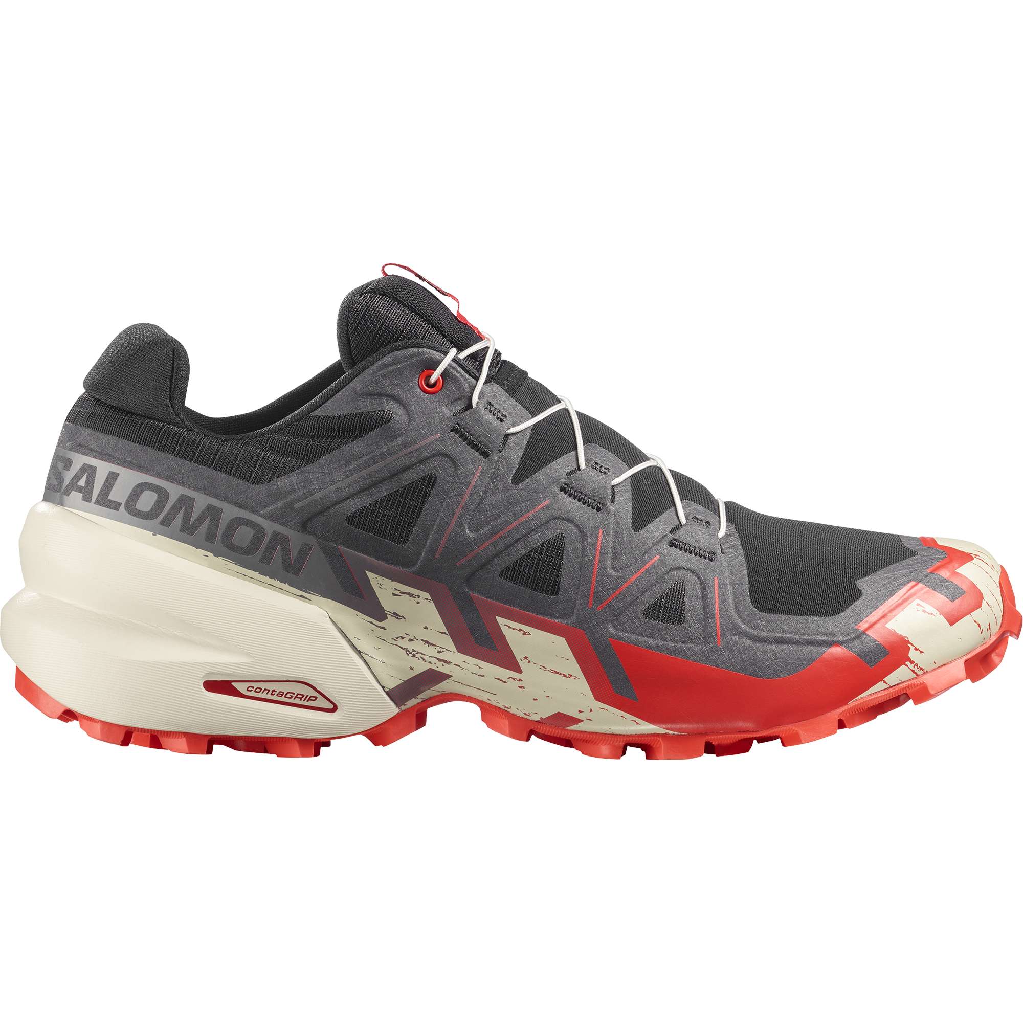 Salomon SPEEDCROSS 6 hardloopschoenen heren black fiery red