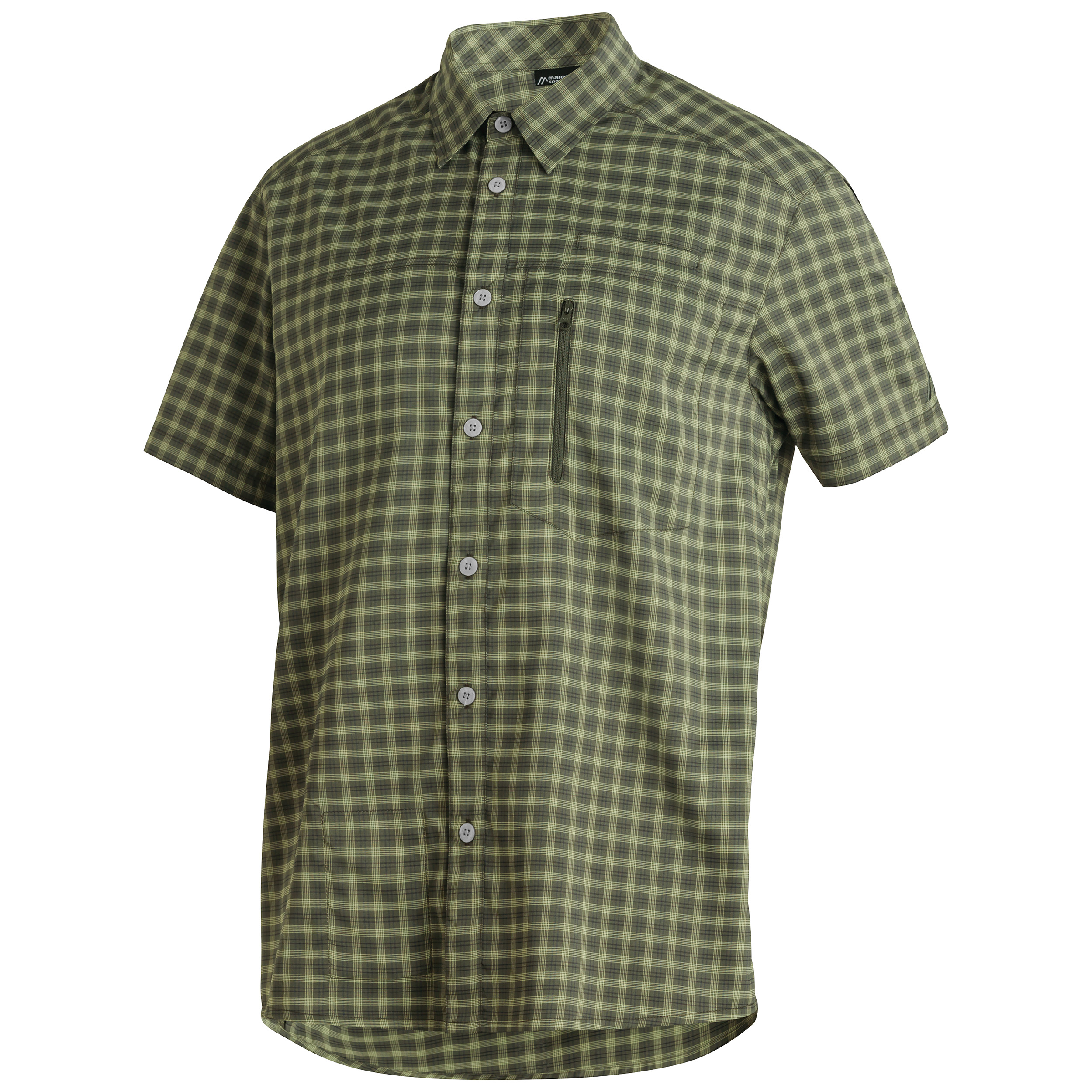 Maier Sports Mats SS overhemd heren green   