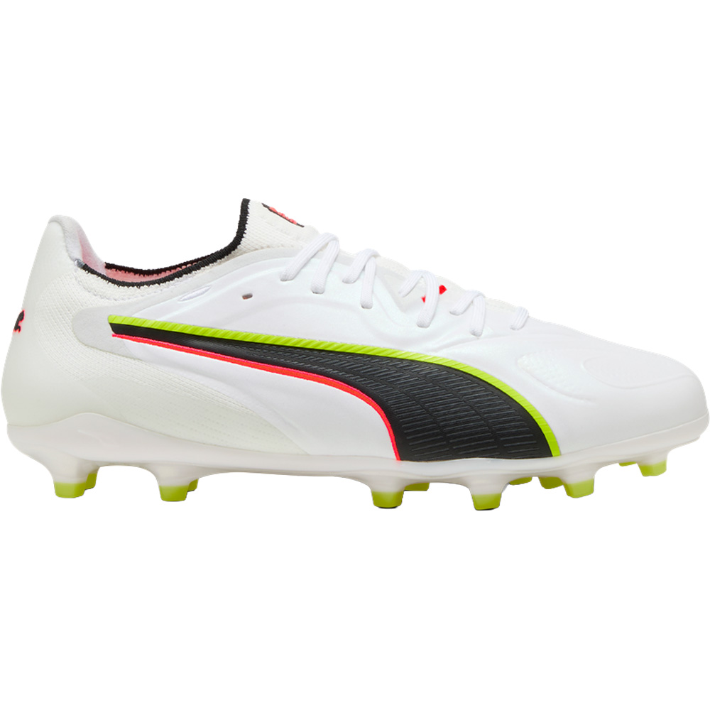 PUMA King 20 Ultimate FG AG voetbalschoenen puma white glowing red yellow alert
