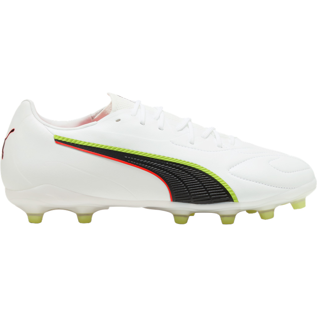 PUMA King 20 Match FG AG voetbalschoenen puma white glowing red yellow alert