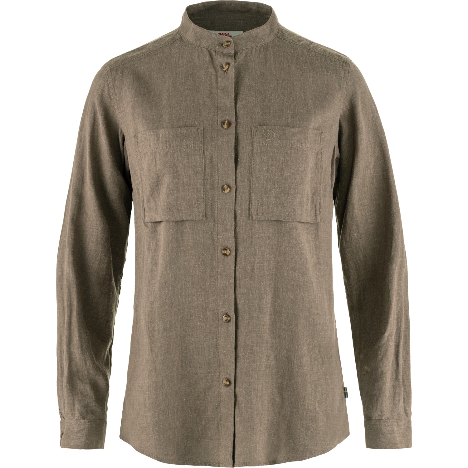 Fjällräven Övik Hemp LS blouse dames suede brown  
